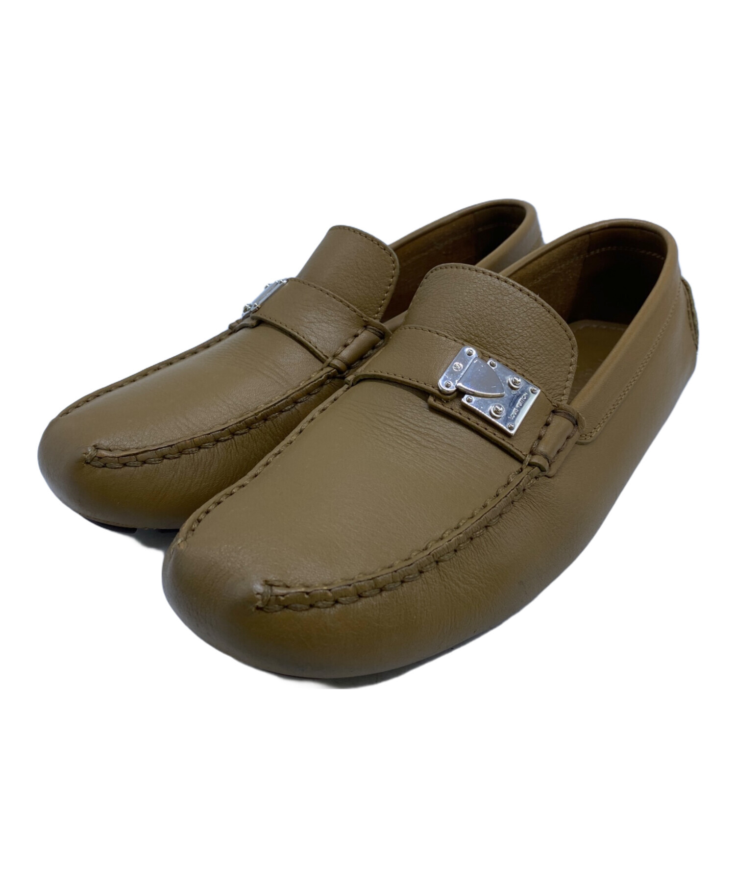 LOUIS VUITTON モカシン シューズ ベージュ 中古・古着通販】LOUIS VUITTON (ルイ ヴィトン) LOUIS VUITTON