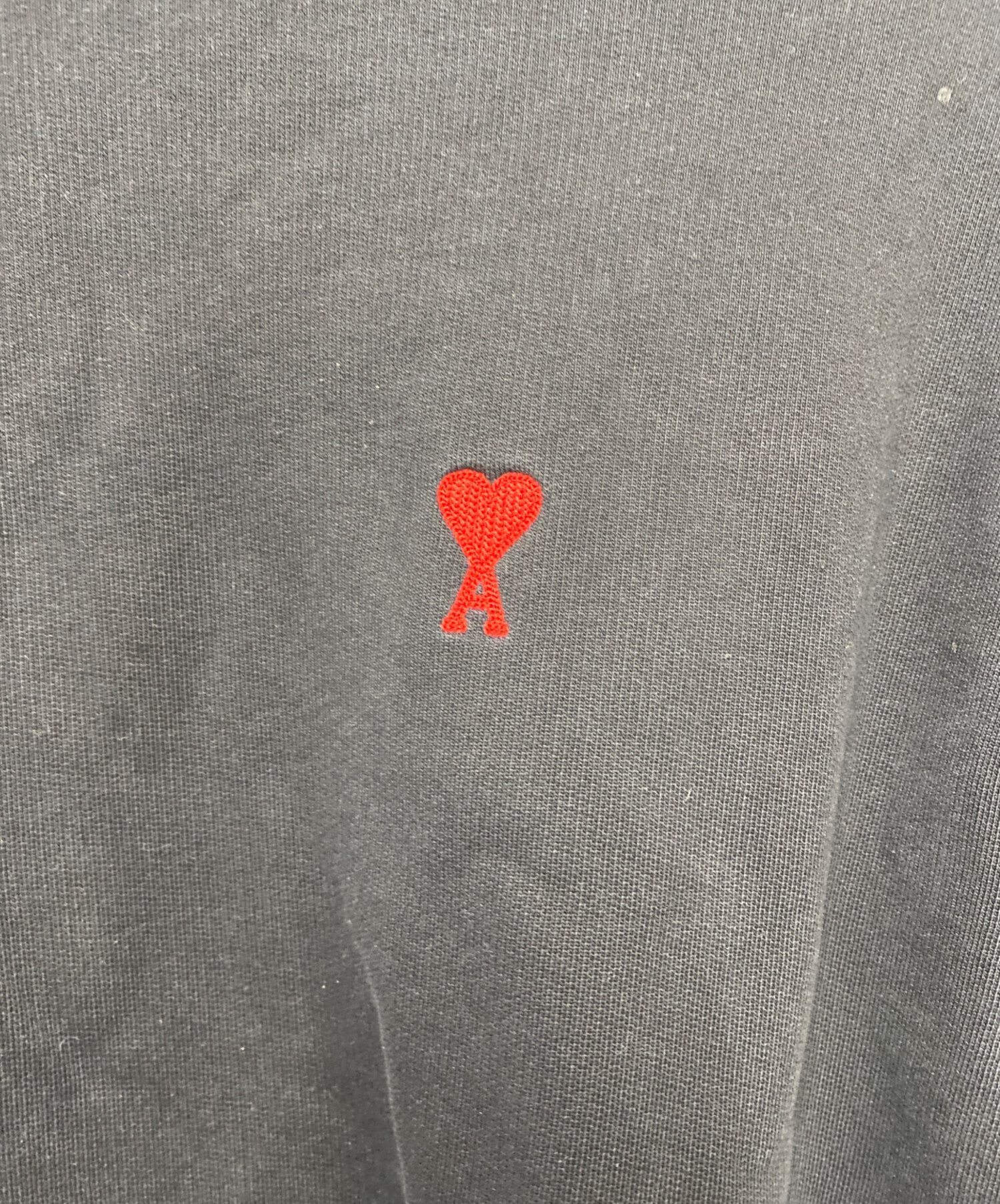 中古・古着通販】ami (アミ) ハート刺繍ロゴスウェット ブラック