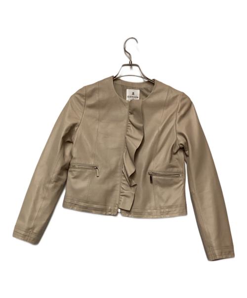 LANVIN ピンク ダウンジャケット サイズ38 中古・古着通販】LANVIN en Bleu (ランバンオンブルー) ノーカラー