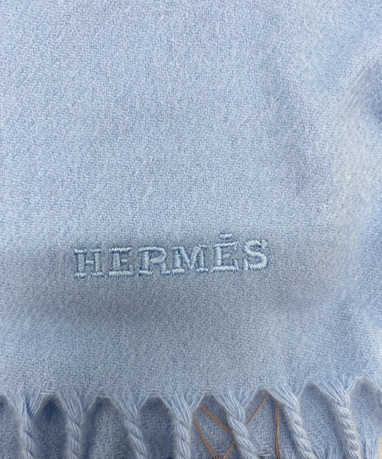 中古・古着通販】HERMES (エルメス) マフラー スカイブルー 未使用品