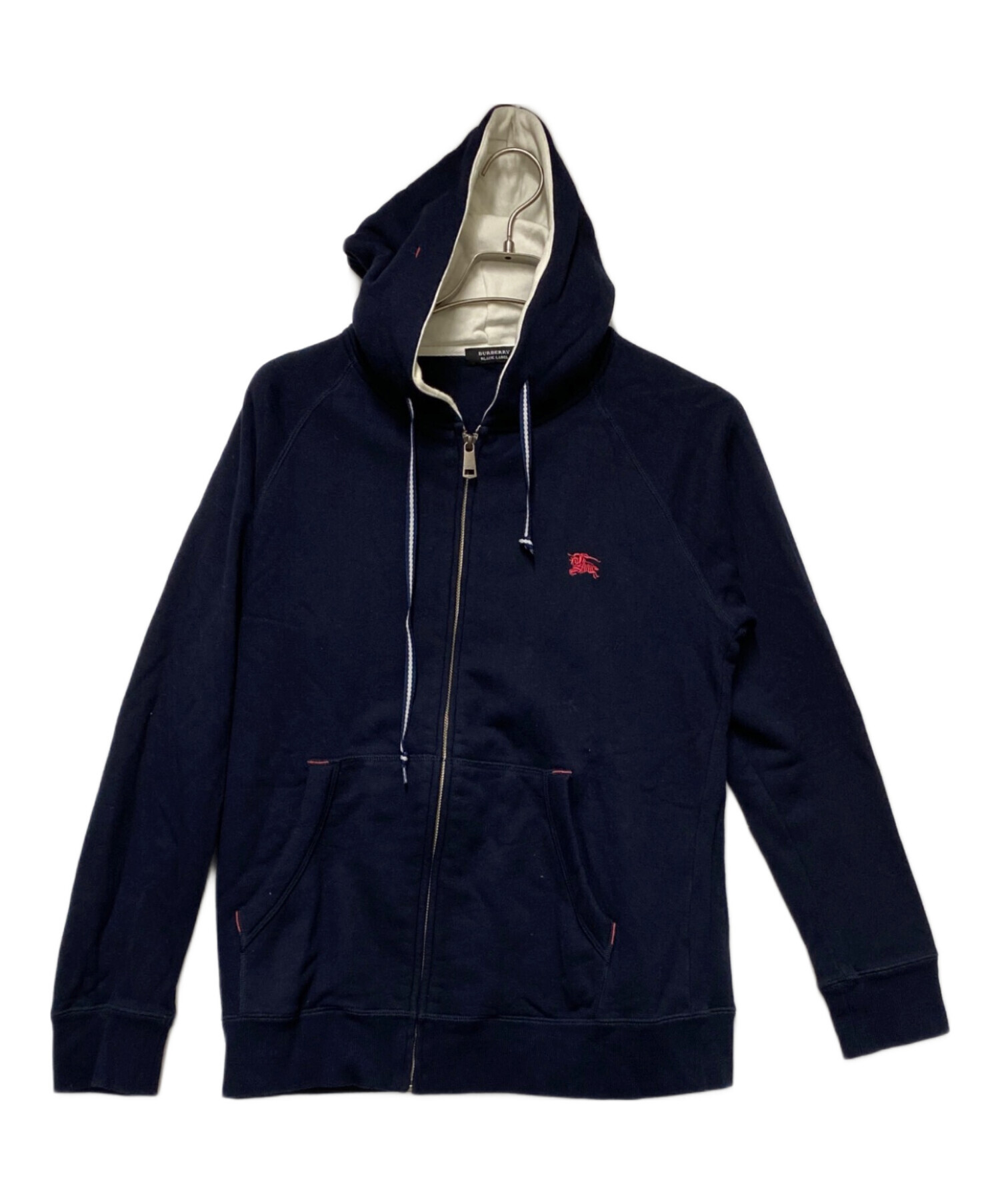 BURBERRY　BLUE LABEL　ブラックフルジップパーカー 中古・古着通販】BURBERRY BLACK LABEL (バーバリーブラックレーベル