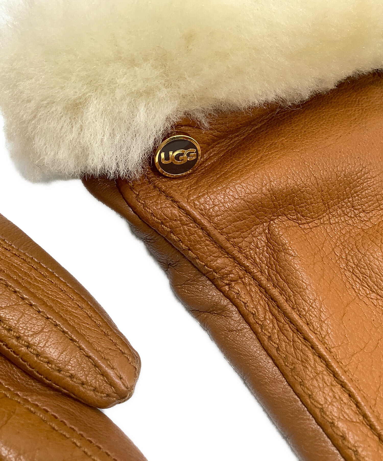 中古・古着通販】UGG (アグ) レザーグローブ ブラウン｜ブランド・古着