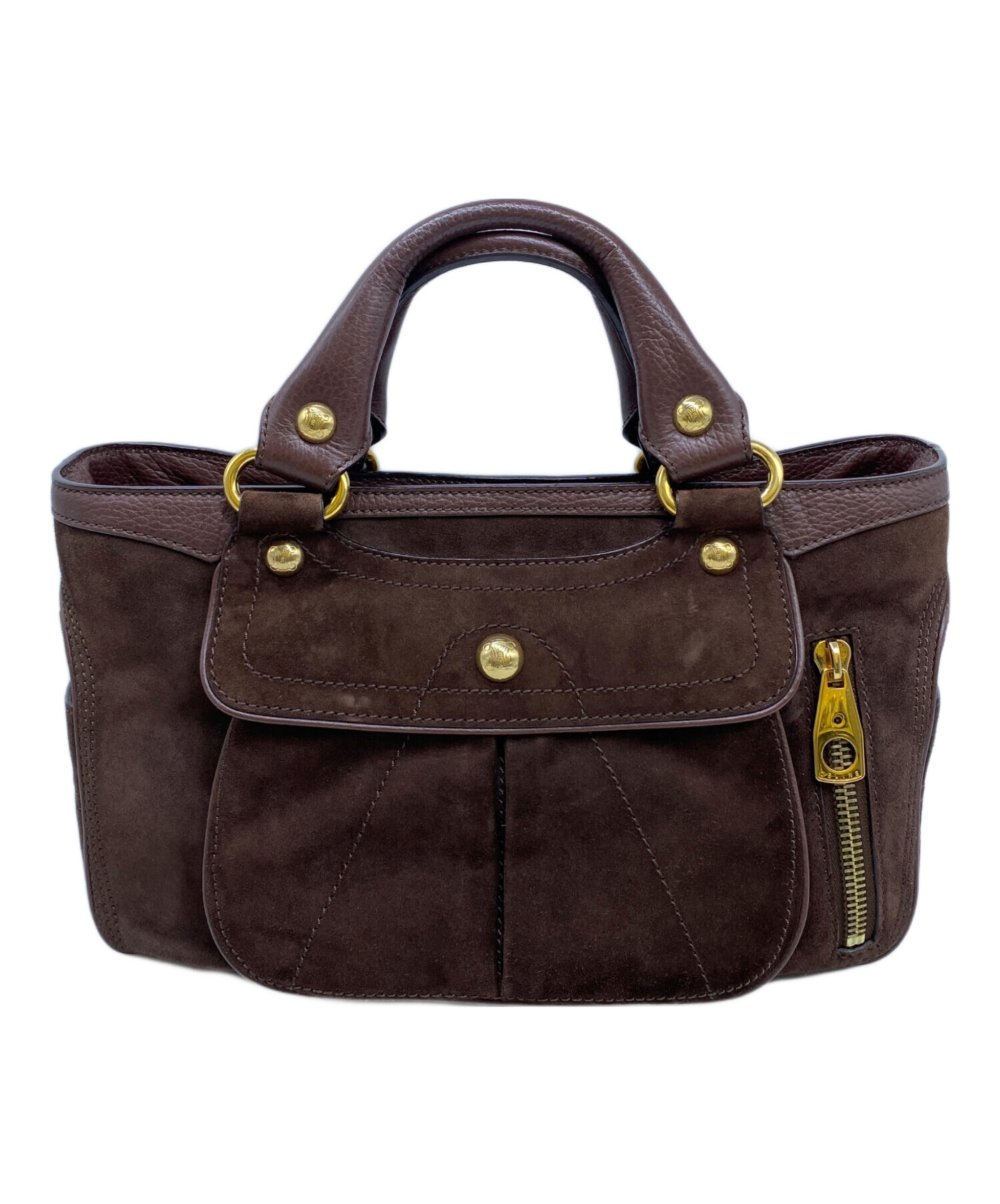 中古・古着通販】CELINE (セリーヌ) ハンドバッグ ブラウン｜ブランド 