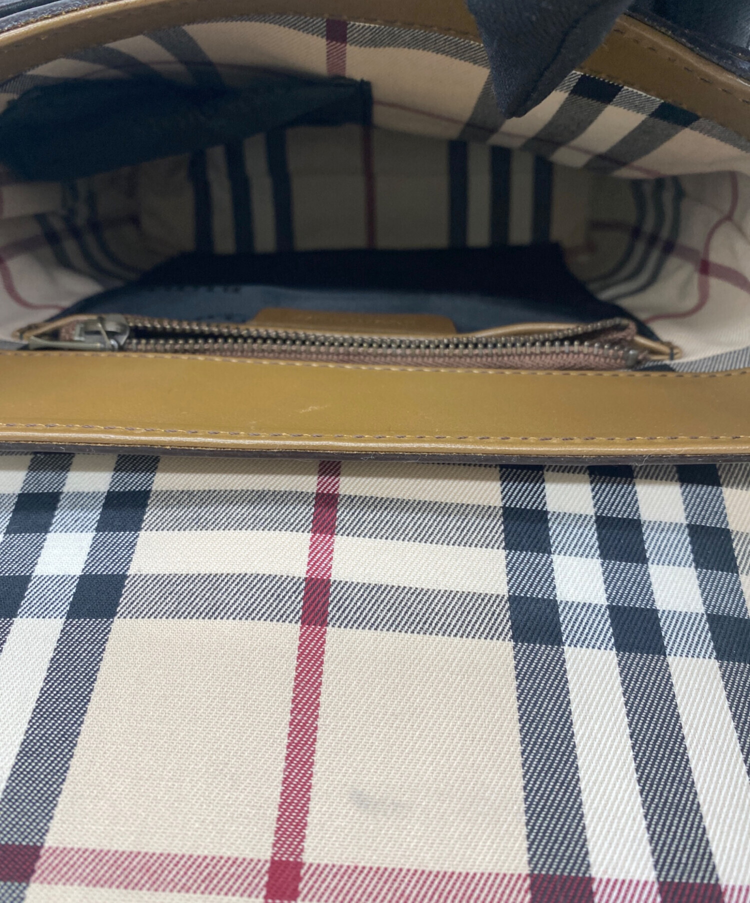 中古・古着通販】BURBERRY (バーバリー) レザーショルダーバッグ