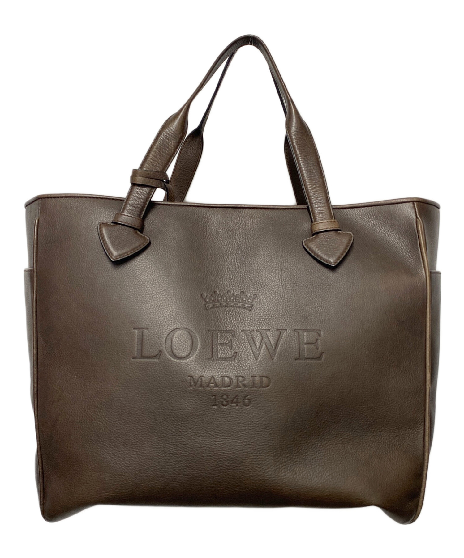 中古・古着通販】LOEWE (ロエベ) ヘリテージトートバッグ ブラウン