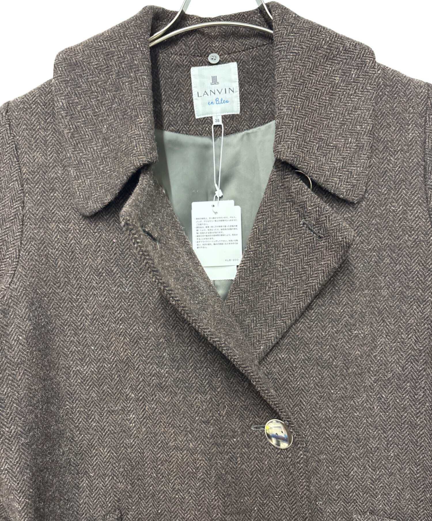 中古・古着通販】LANVIN en Bleu (ランバンオンブルー) ウールコート