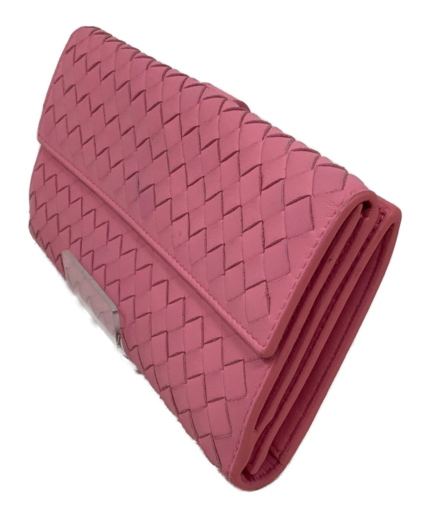 BOTTEGA VENETA ボッテガベネタ 財布・ケース  ピンク 【古着】【中古】【送料無料】 中古・古着通販】BOTTEGA VENETA (ボッテガベネタ) 長財布 BOTTEGA