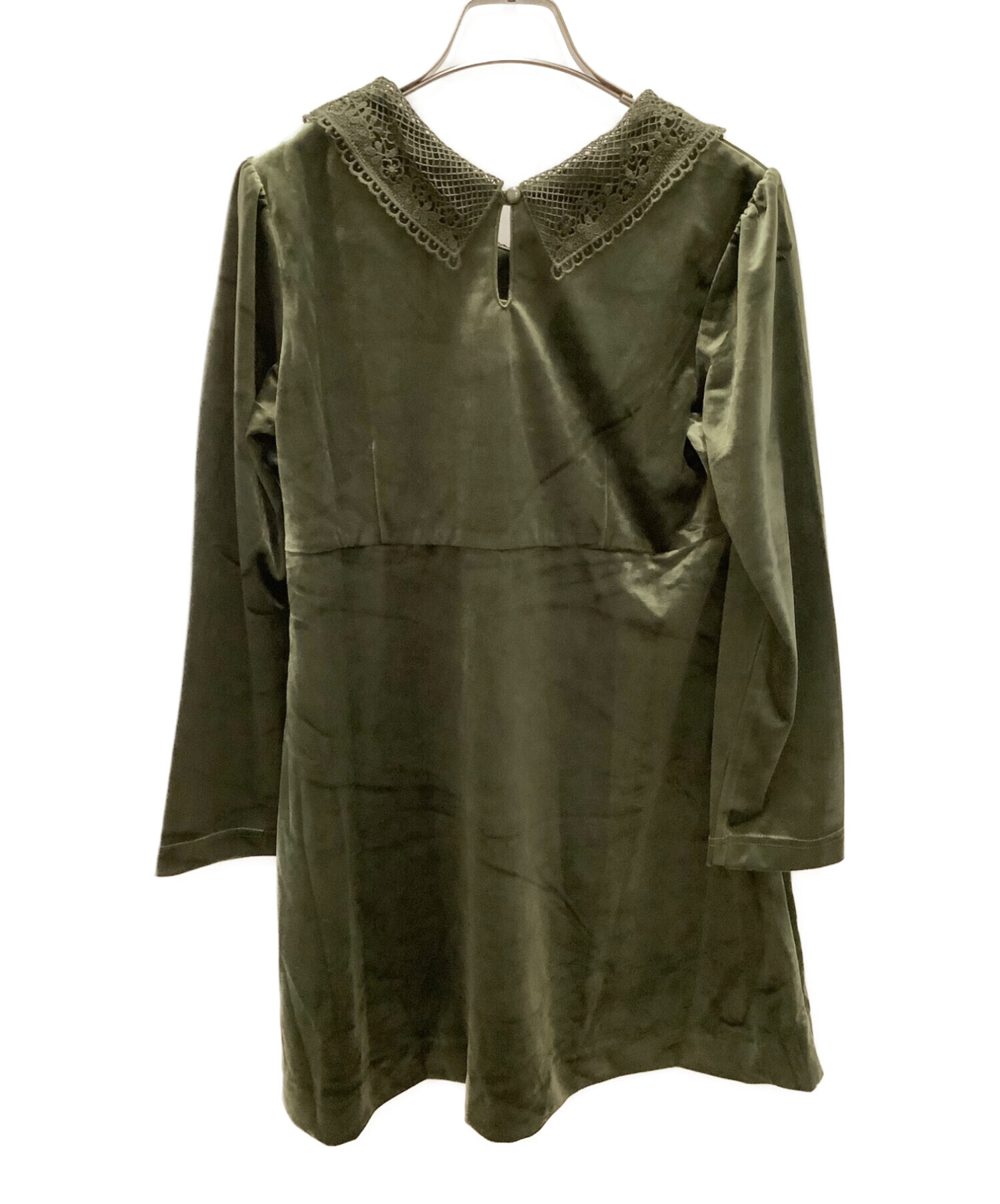 中古・古着通販】X-GIRL (エックスガール) ベロアショートワンピース