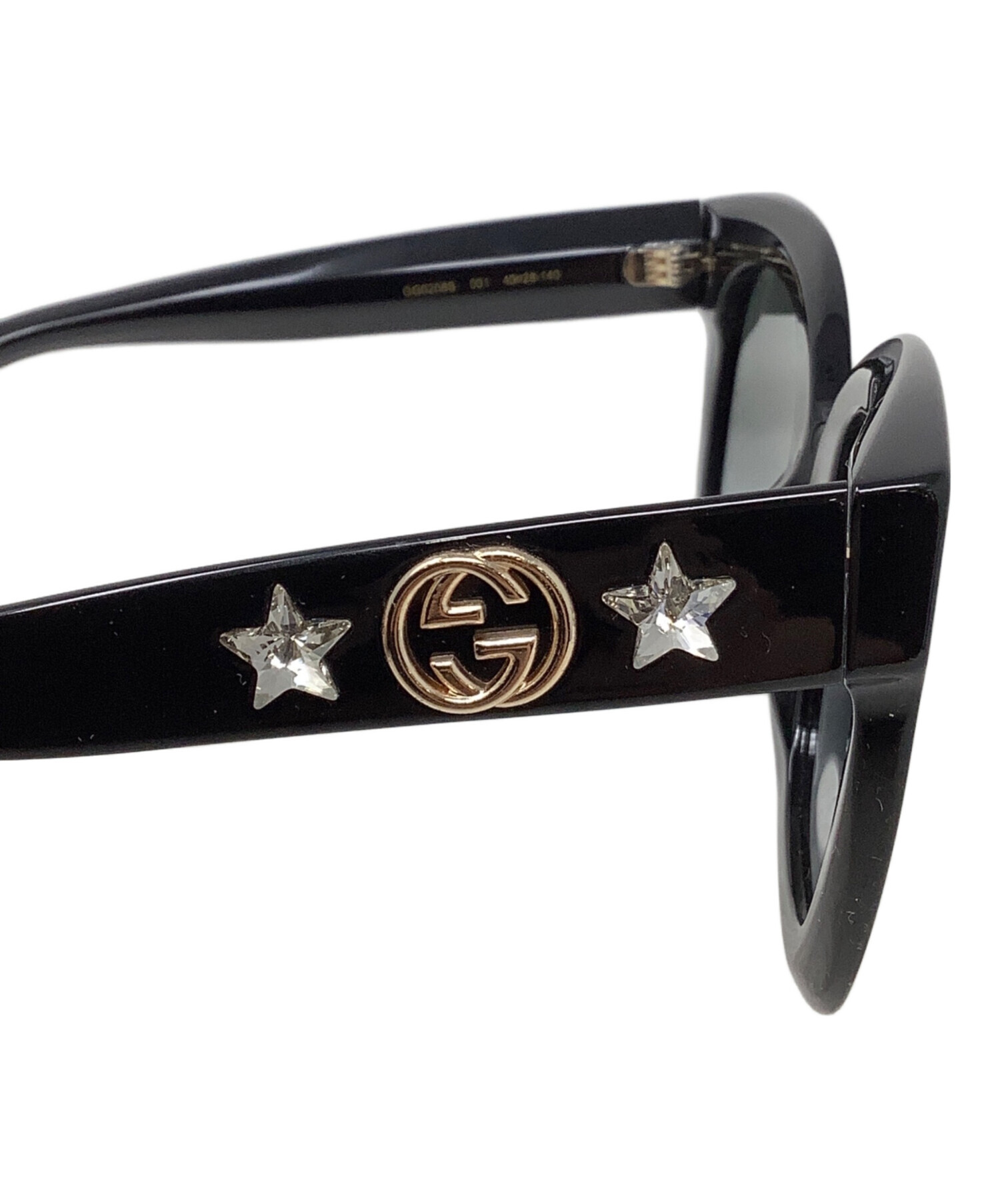 中古・古着通販】GUCCI (グッチ) スクエアフレームサングラス ブラック