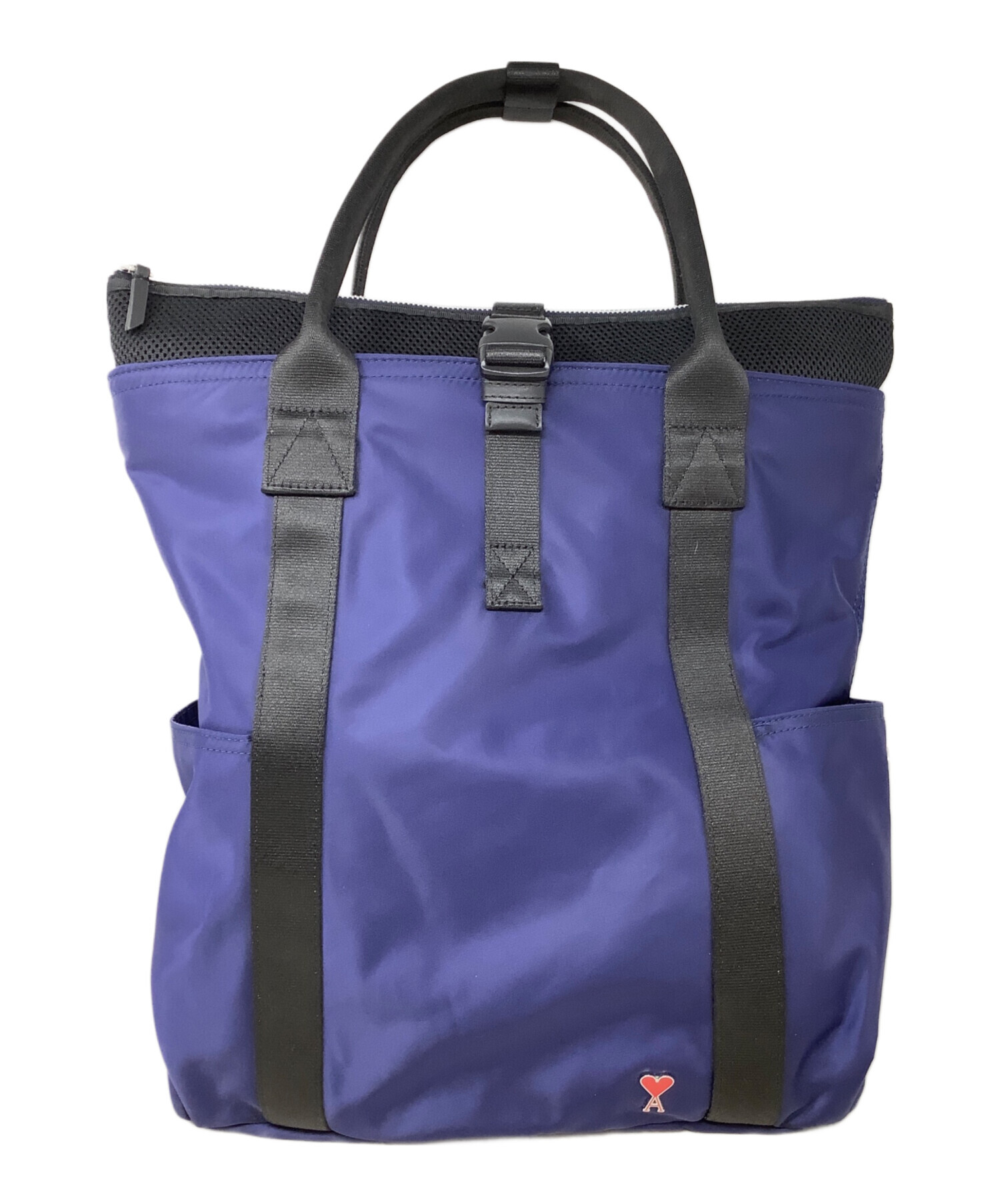 ami ライトブルー ショルダーバッグ ハートロゴ 美品ami アミパリ