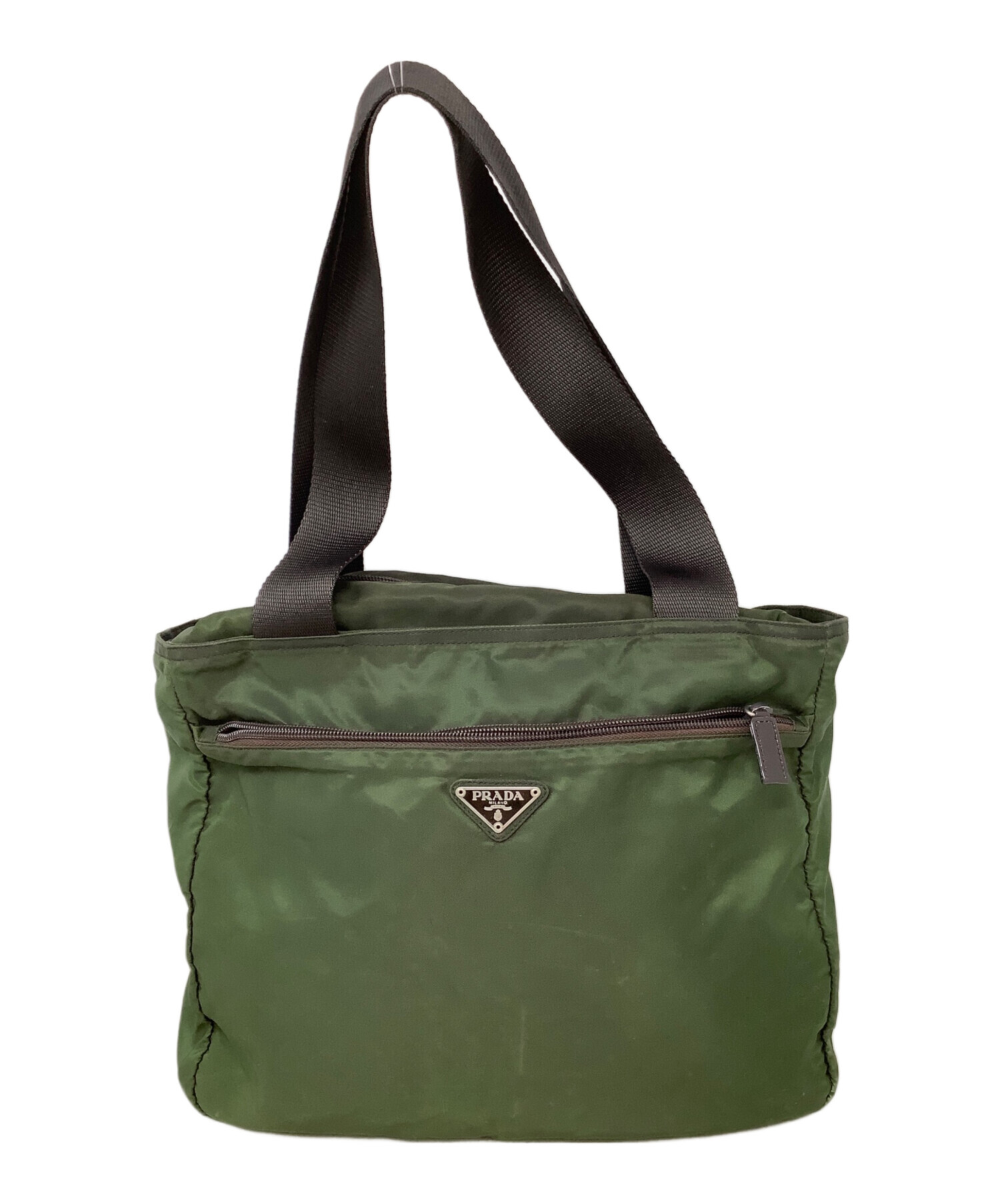 PRADA 　プラダ　ナイロン　緑　グリーン　ブリーフケース　トートバッグ 中古・古着通販】PRADA (プラダ) ナイロントートバッグ PRADA（プラダ