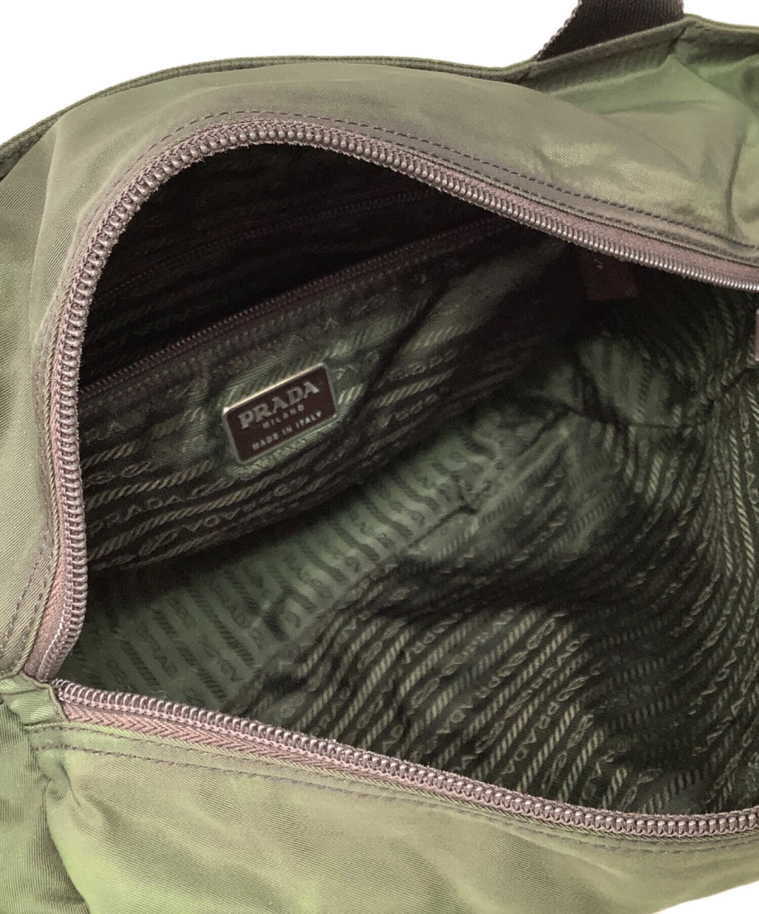 PRADA 　プラダ　ナイロン　緑　グリーン　ブリーフケース　トートバッグ 中古・古着通販】PRADA (プラダ) ナイロントートバッグ PRADA（プラダ