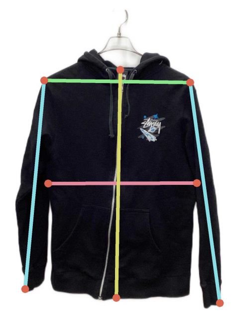 中古・古着通販】stussy (ステューシー) フルジップフーディ stussy