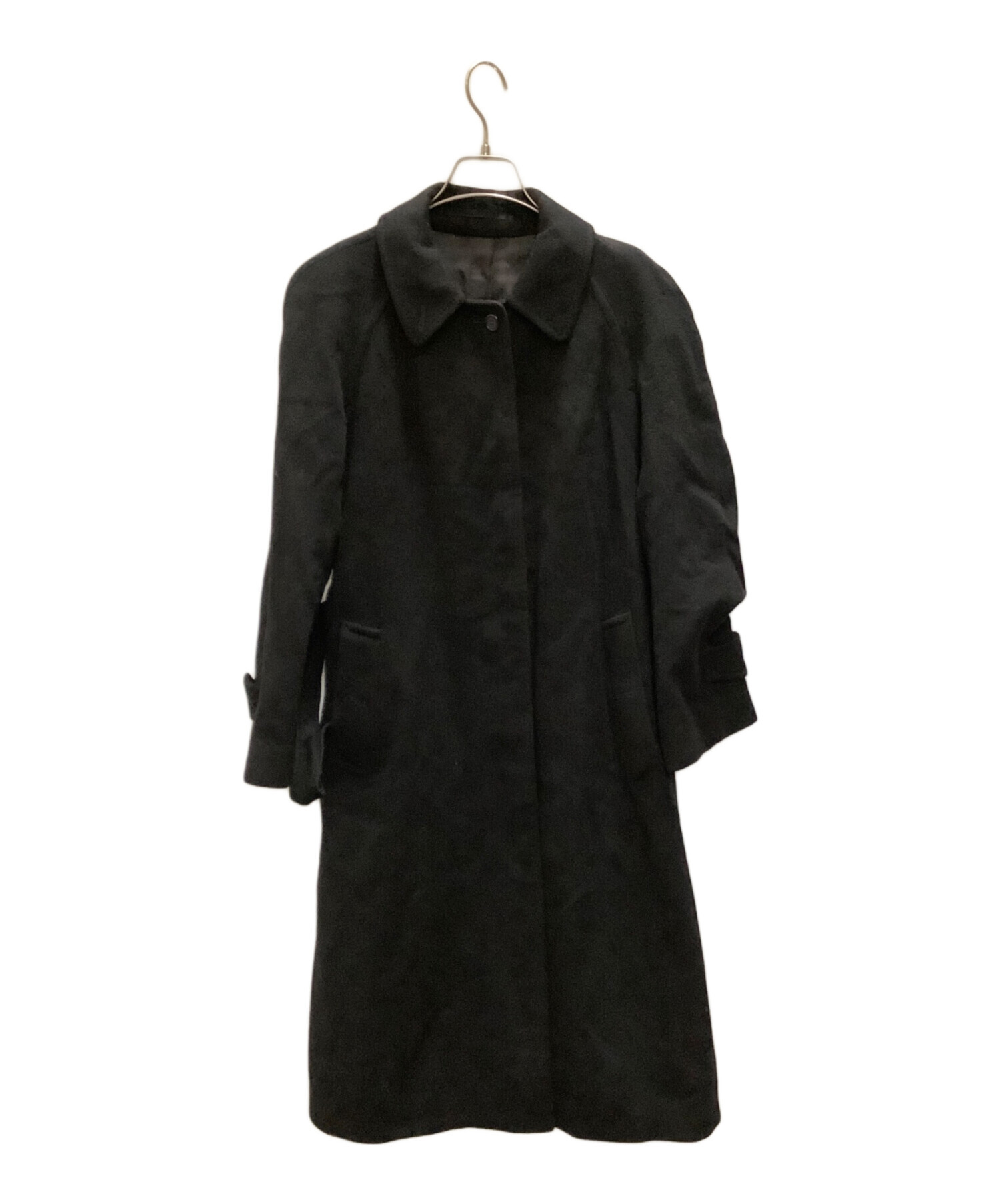 バーバリー　Burberr コート　スエード　ブラック BURBERRY(バーバリー) Melton double-breasted belted coat