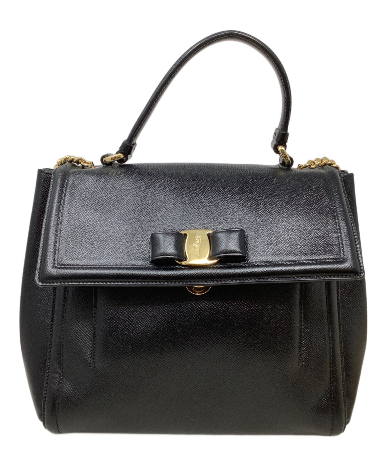 【Salvatore Ferragamo】2wayバッグ　ソフィア　ブラック Salvatore Ferragamo Pony Hair Leather Medium Sophia Bag Blue