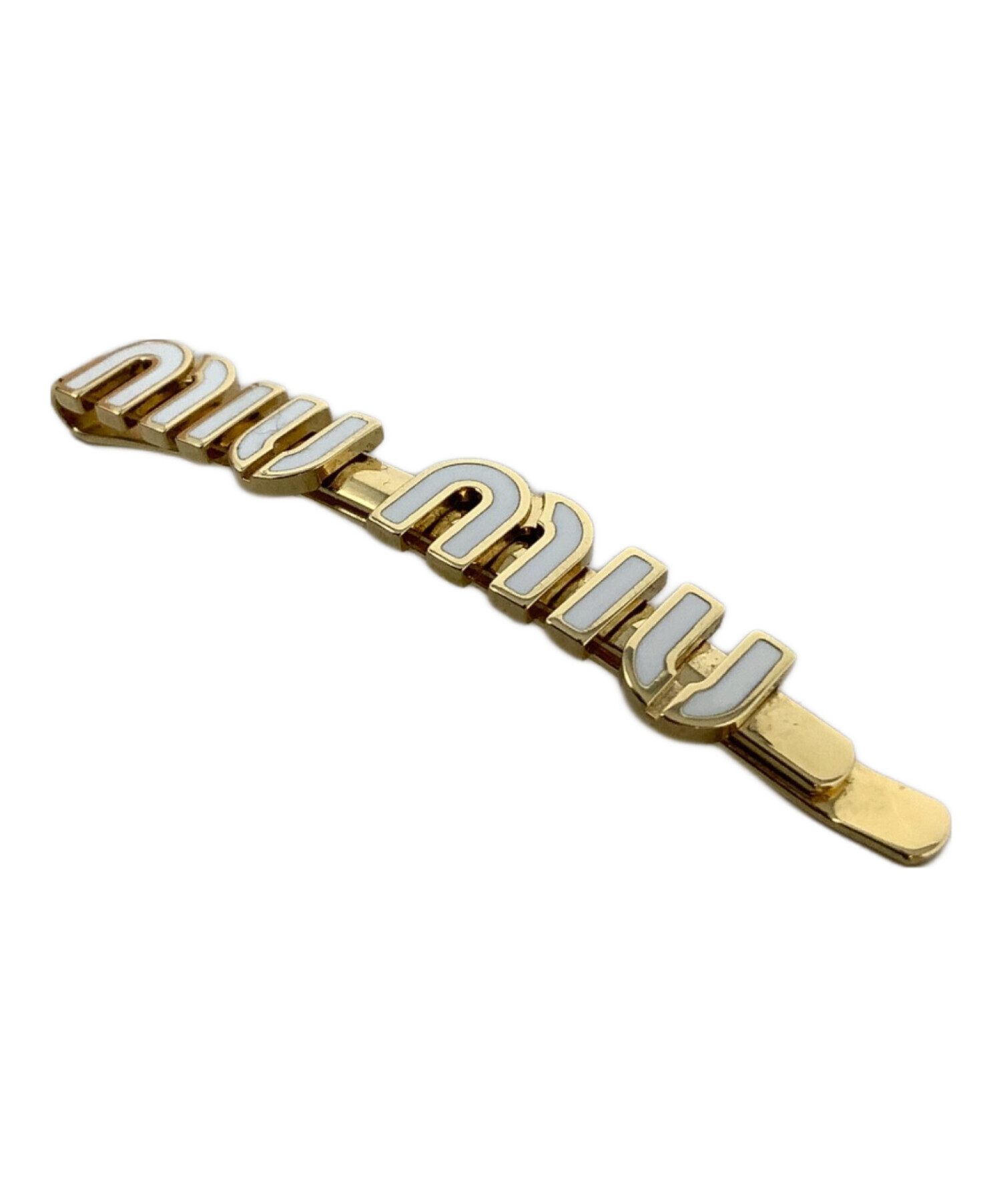 中古・古着通販】MIU MIU (ミュウミュウ) エナメルメタル ヘアクリップ