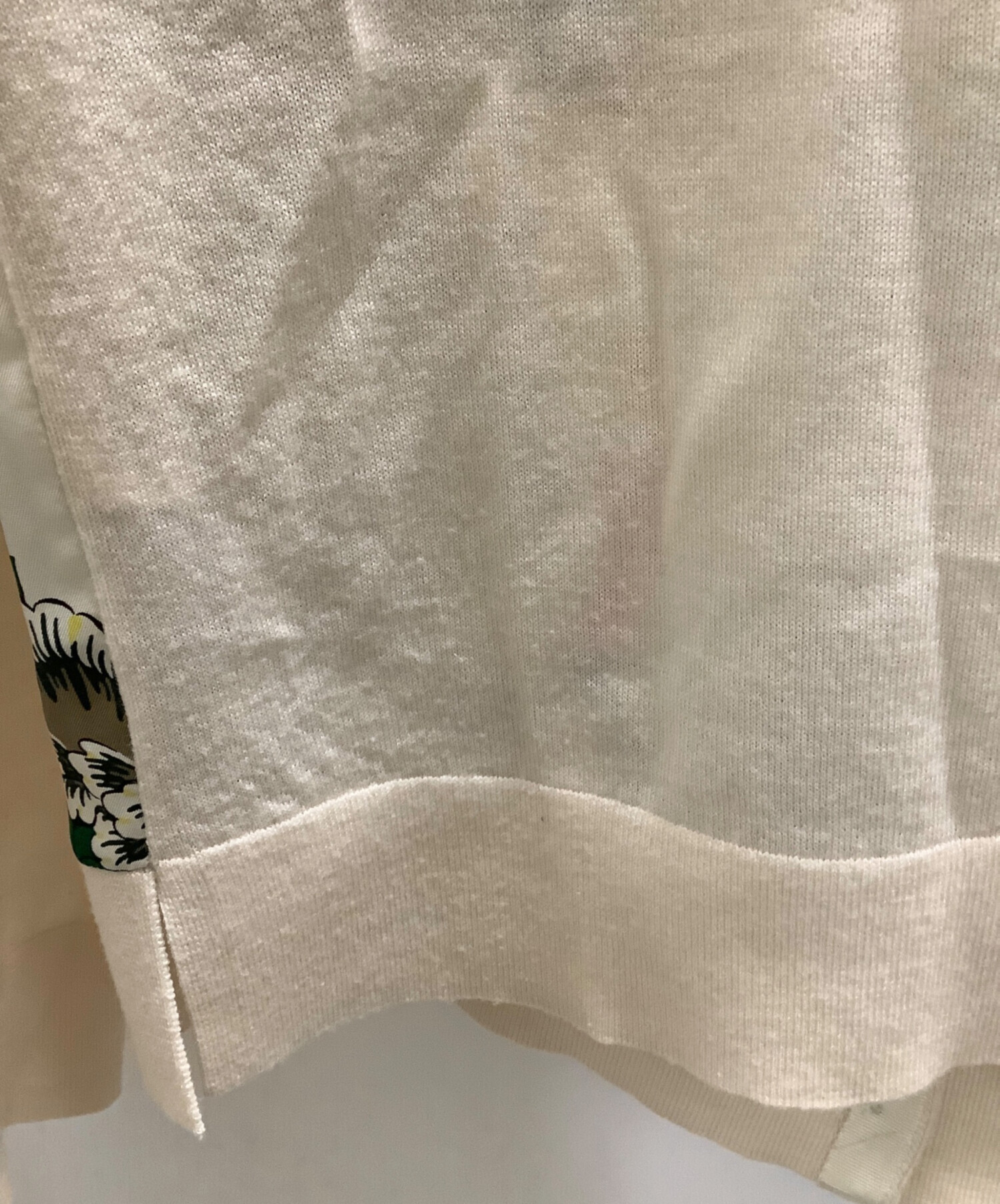 TORY BURCH トリーバーチ カーディガン XS ベージュ 【古着】【中古】 Tory Burch - TORY BURCH カーディガン XS オレンジxベージュ系等(総柄