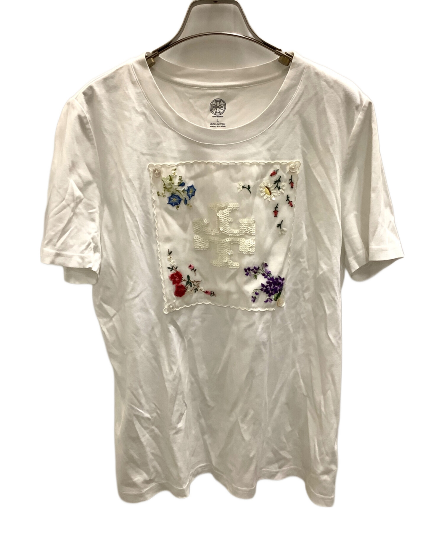 中古・古着通販】TORY BURCH (トリーバーチ) エンブロイダリー ロゴT