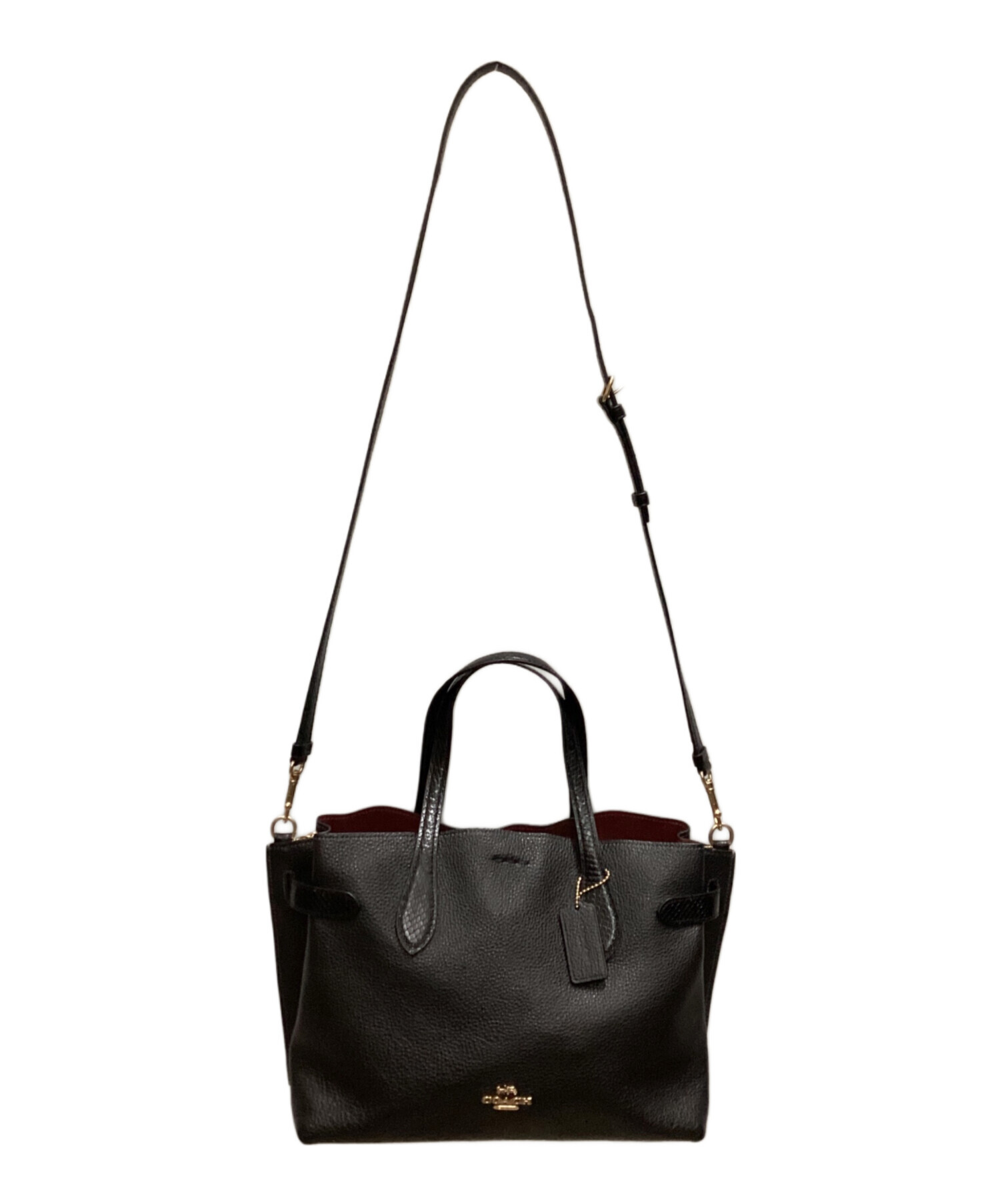 美品 COACH コーチ 2way キャリーオール ハンナ ショルダーバッグ 