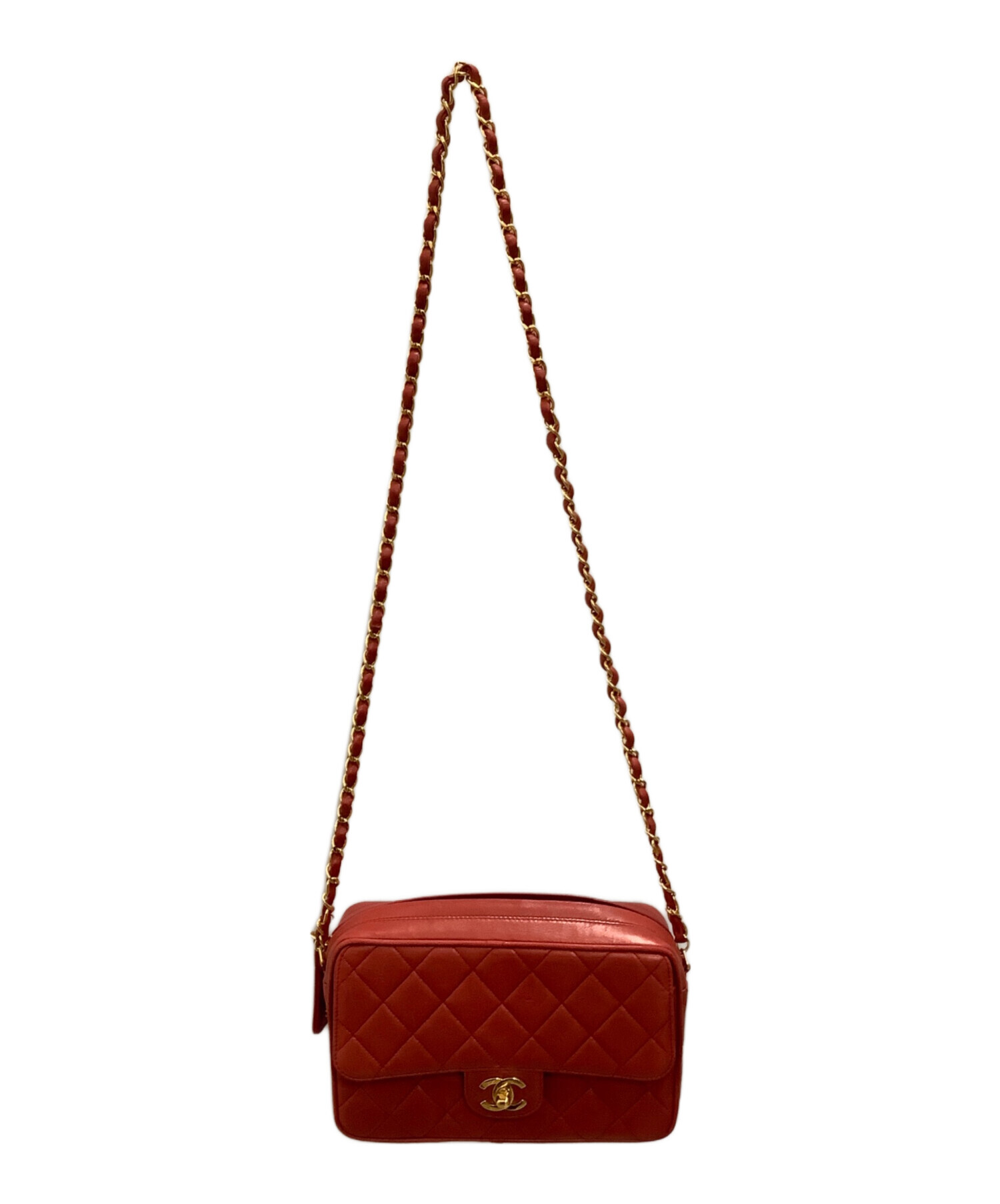 中古・古着通販】CHANEL (シャネル) ショルダーバッグ レッド