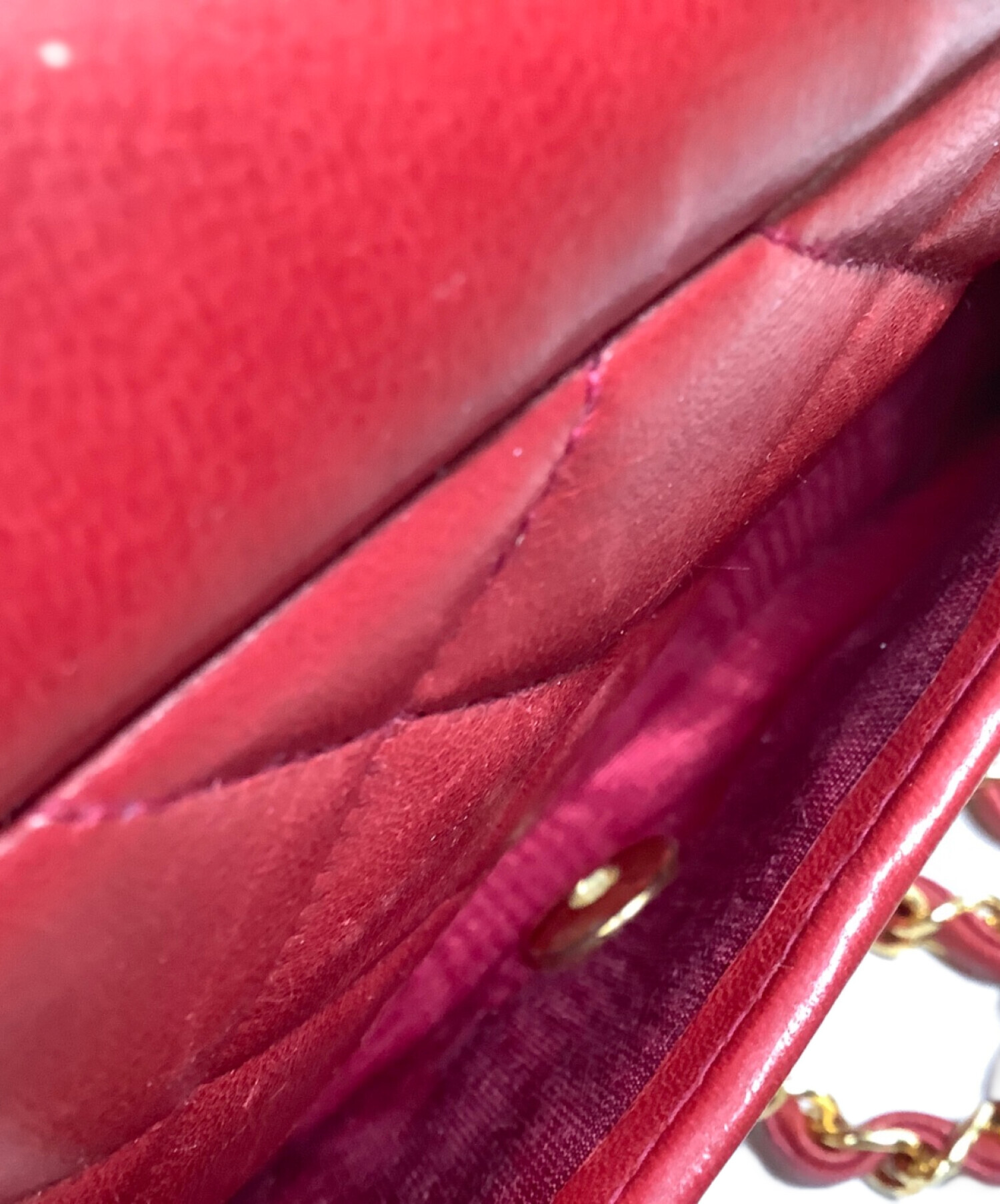 中古・古着通販】CHANEL (シャネル) ショルダーバッグ レッド