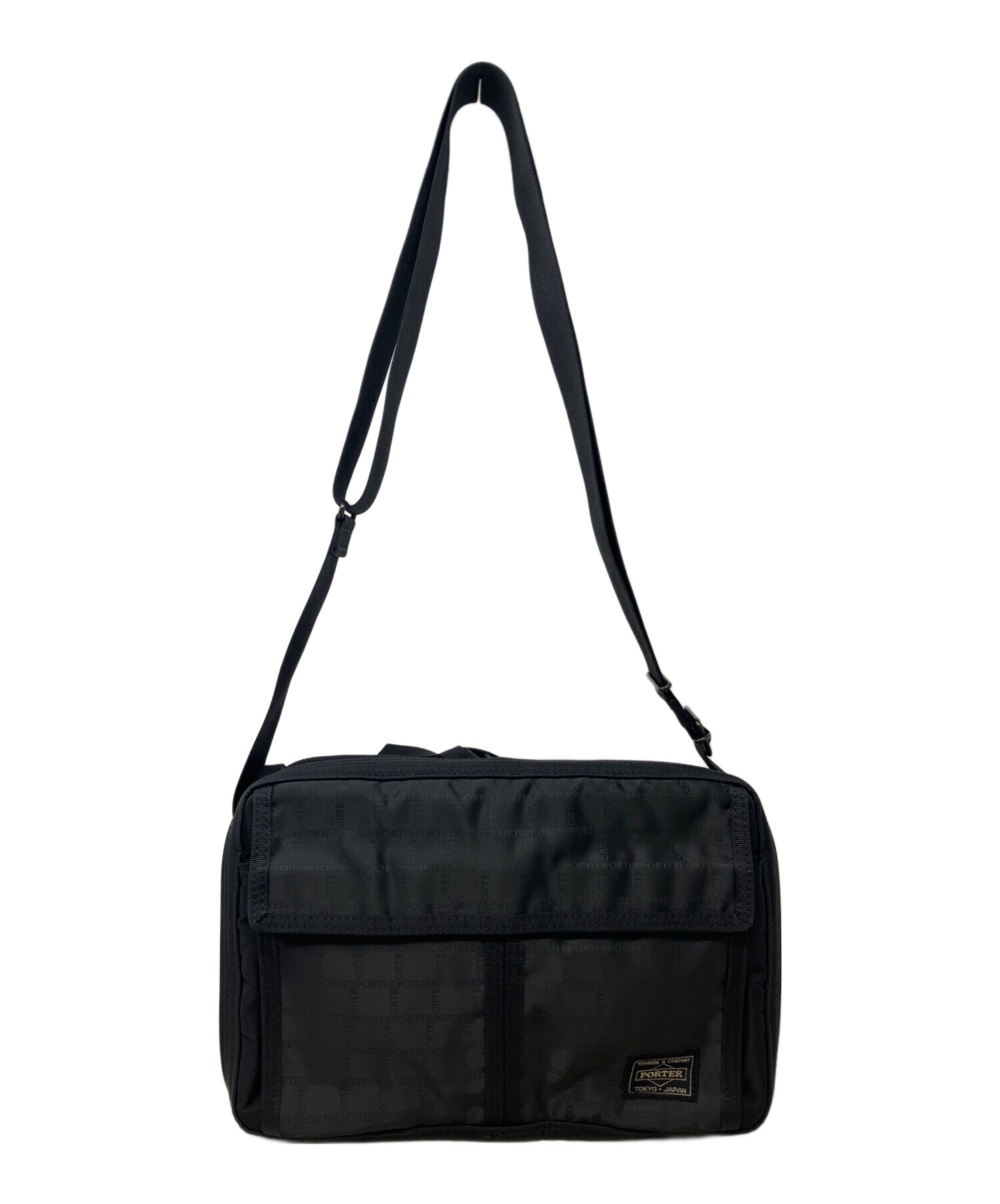 中古・古着通販】PORTER (ポーター) ショルダーバッグ BLACK PATTERN 