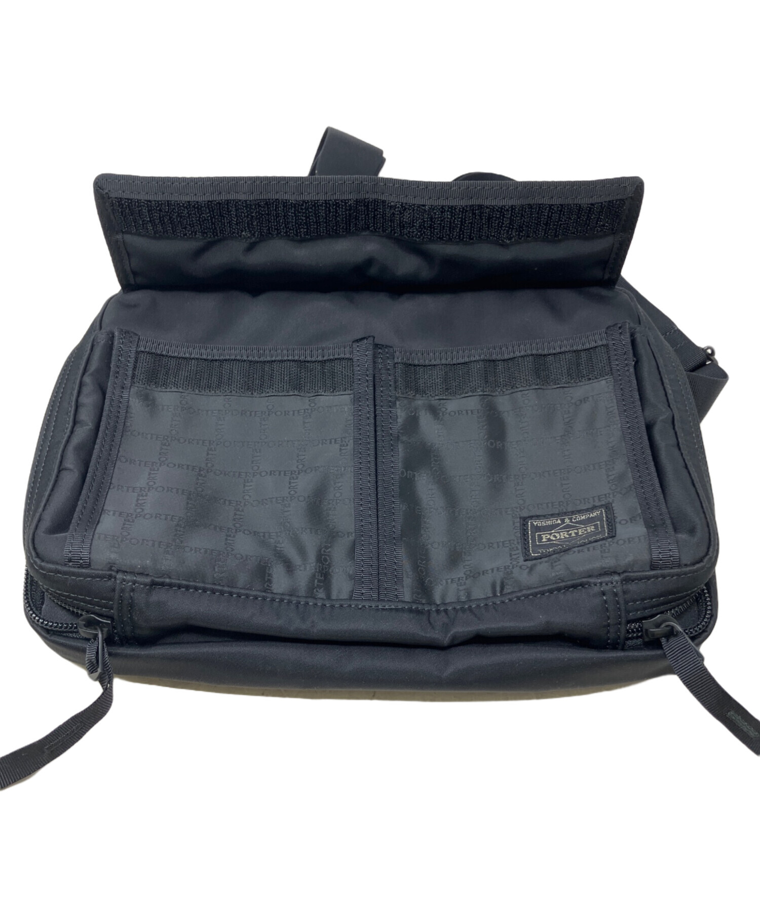 中古・古着通販】PORTER (ポーター) ショルダーバッグ BLACK PATTERN 