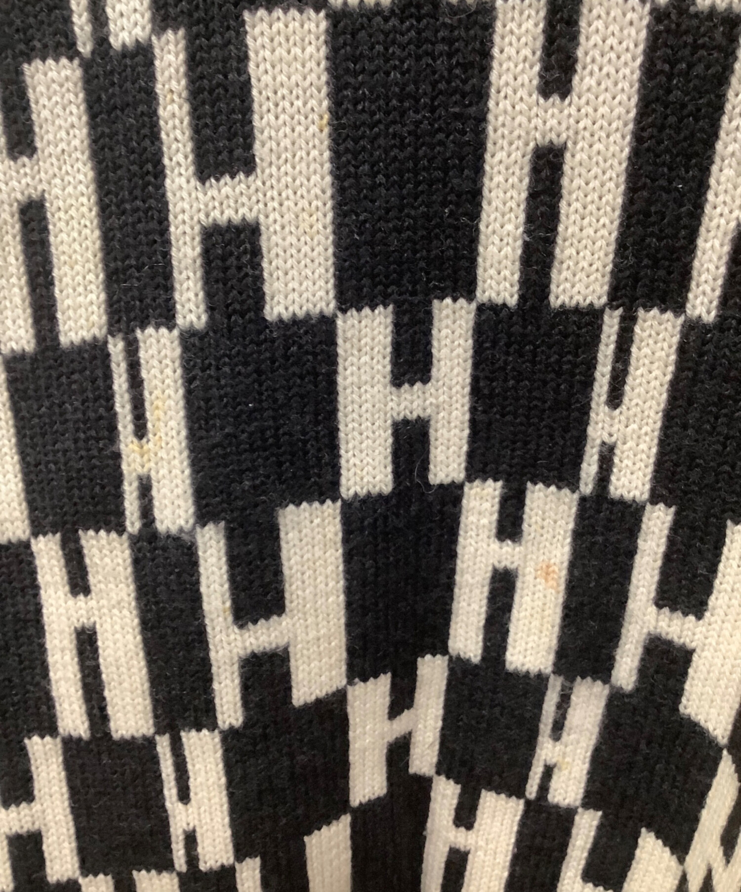 古*s様 HERMES Hのパターン ニットセーター Lサイズ HERMES Sweater エルメスのセーター ☆関税込☆ (HERMES/ニット