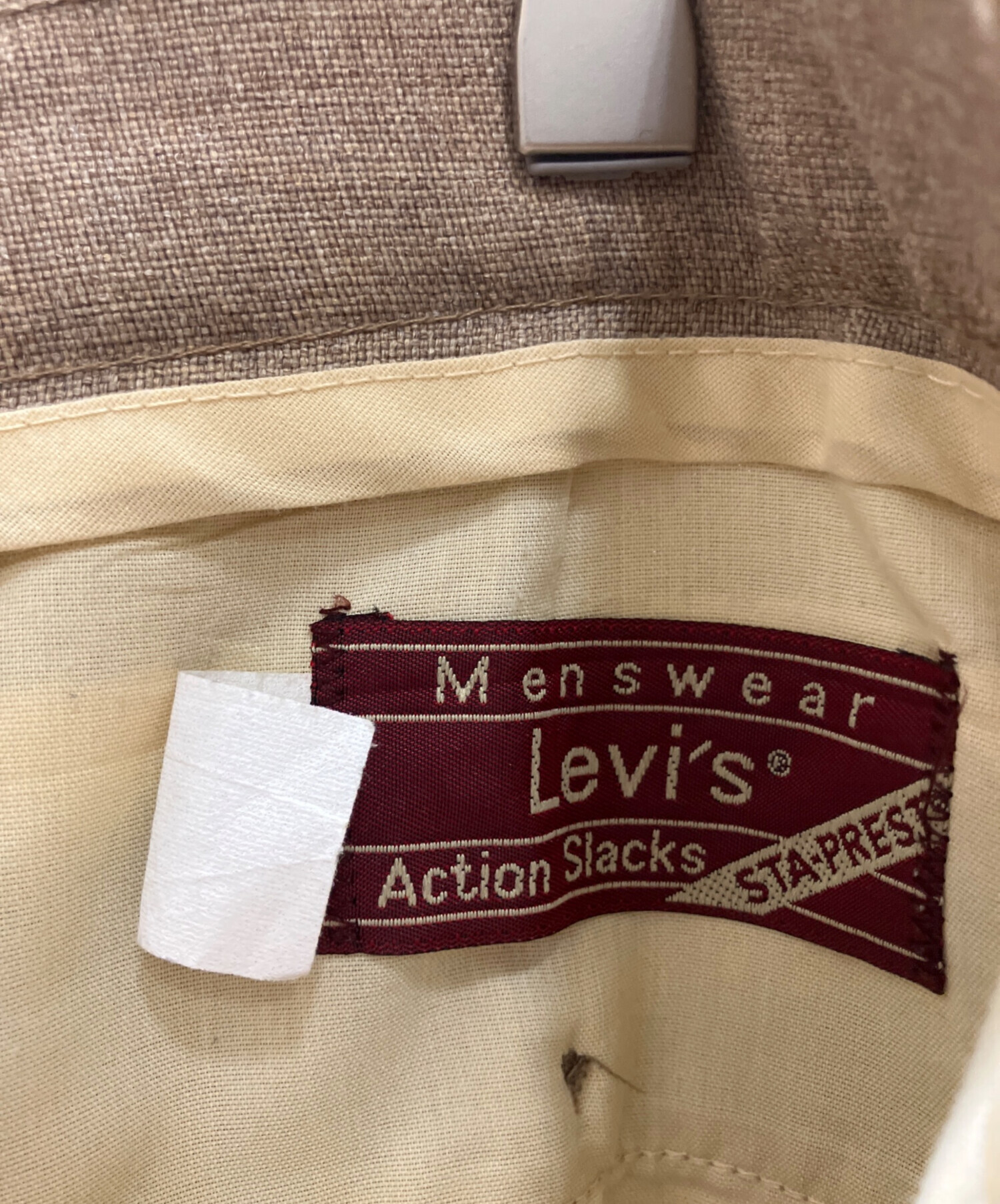 ＋ベージュ スラックス リーバイス 旧タグ アクションスラックス チャコール 中古・古着通販】LEVI'S (リーバイス) アクションスラックスパンツ