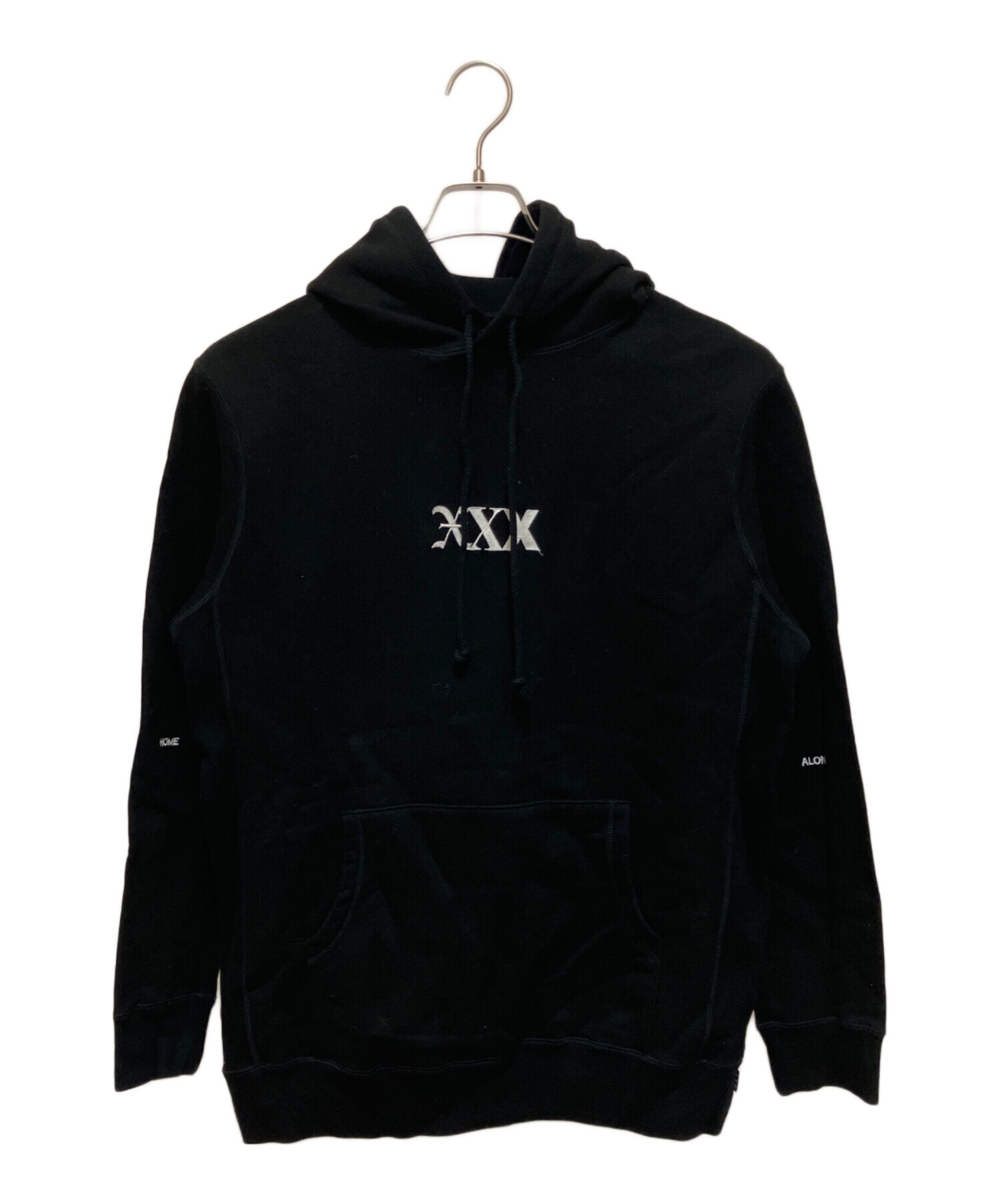 GOD SELECTION XXX パーカー　ボックスロゴ　刺繍　Lサイズ　黒 GOD SELECTION XXX パーカー ボックスロゴ 刺繍 Lサイズ 黒 GOD