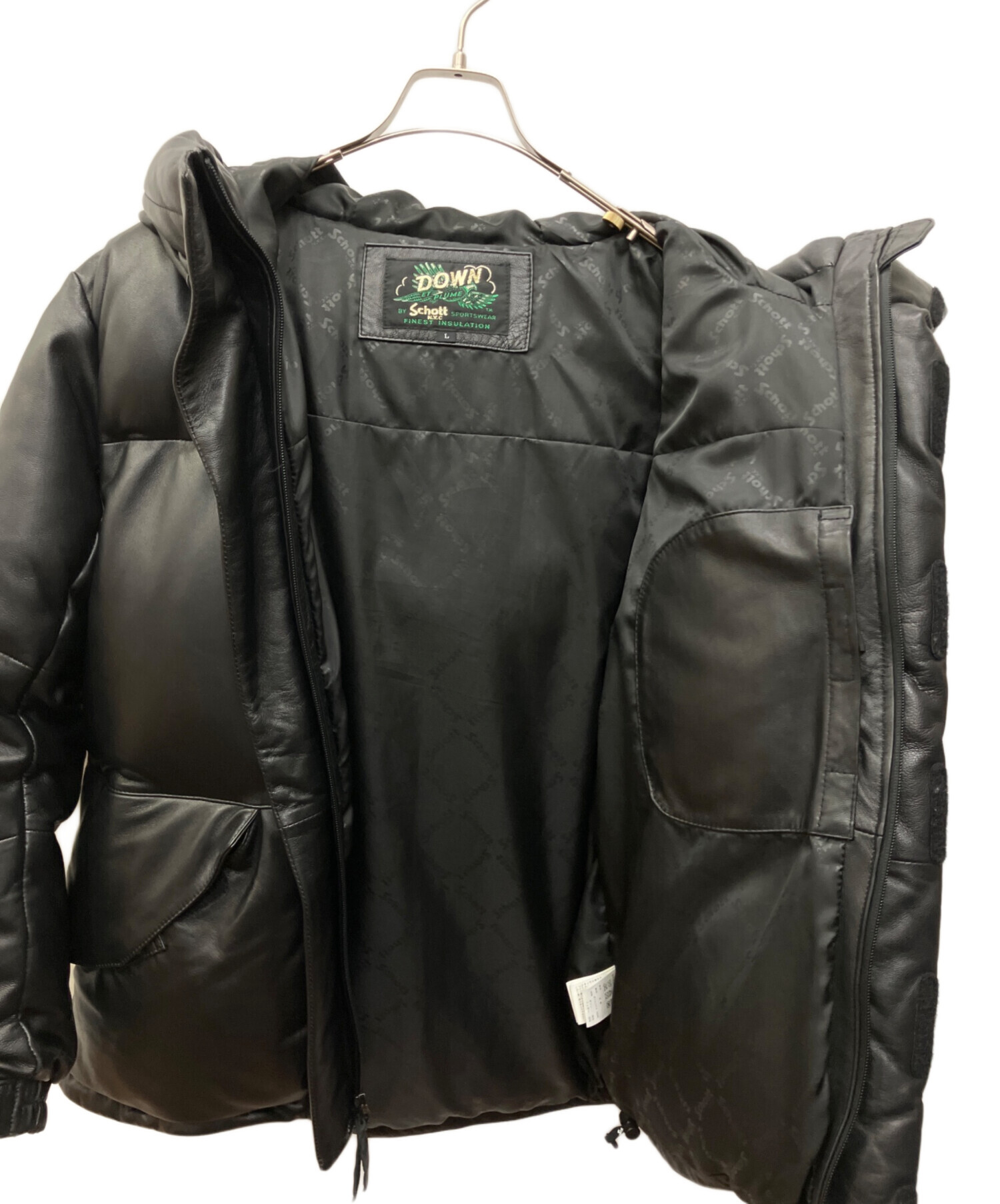 中古・古着通販】Schott (ショット) レザー2トーンシュノーケルダウン 