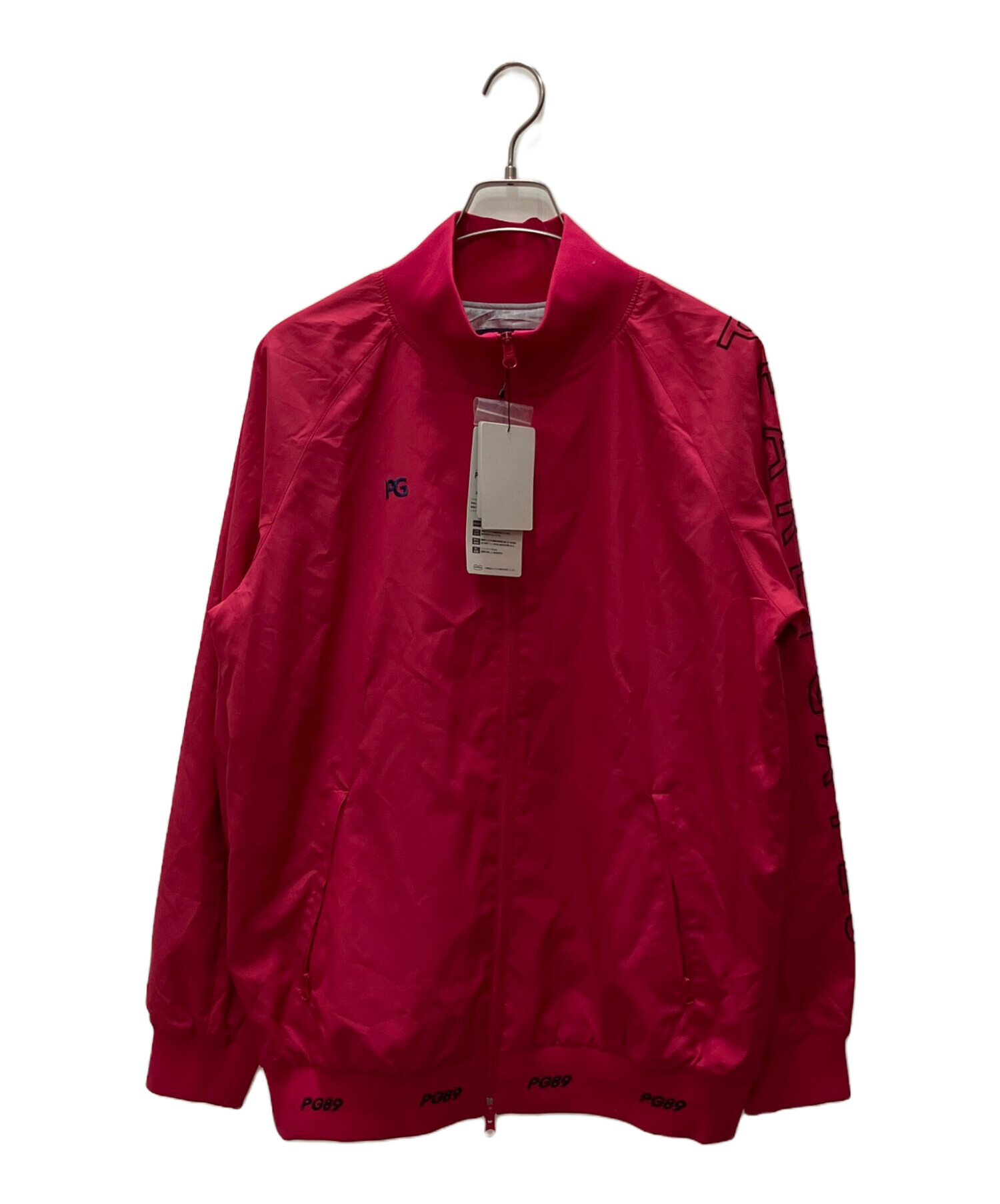 PEARLY GATES フルジップフーディブルゾン　Ｌレッド 中古・古着通販】PEARLY GATES (パーリーゲイツ) 撥水 フルジップ