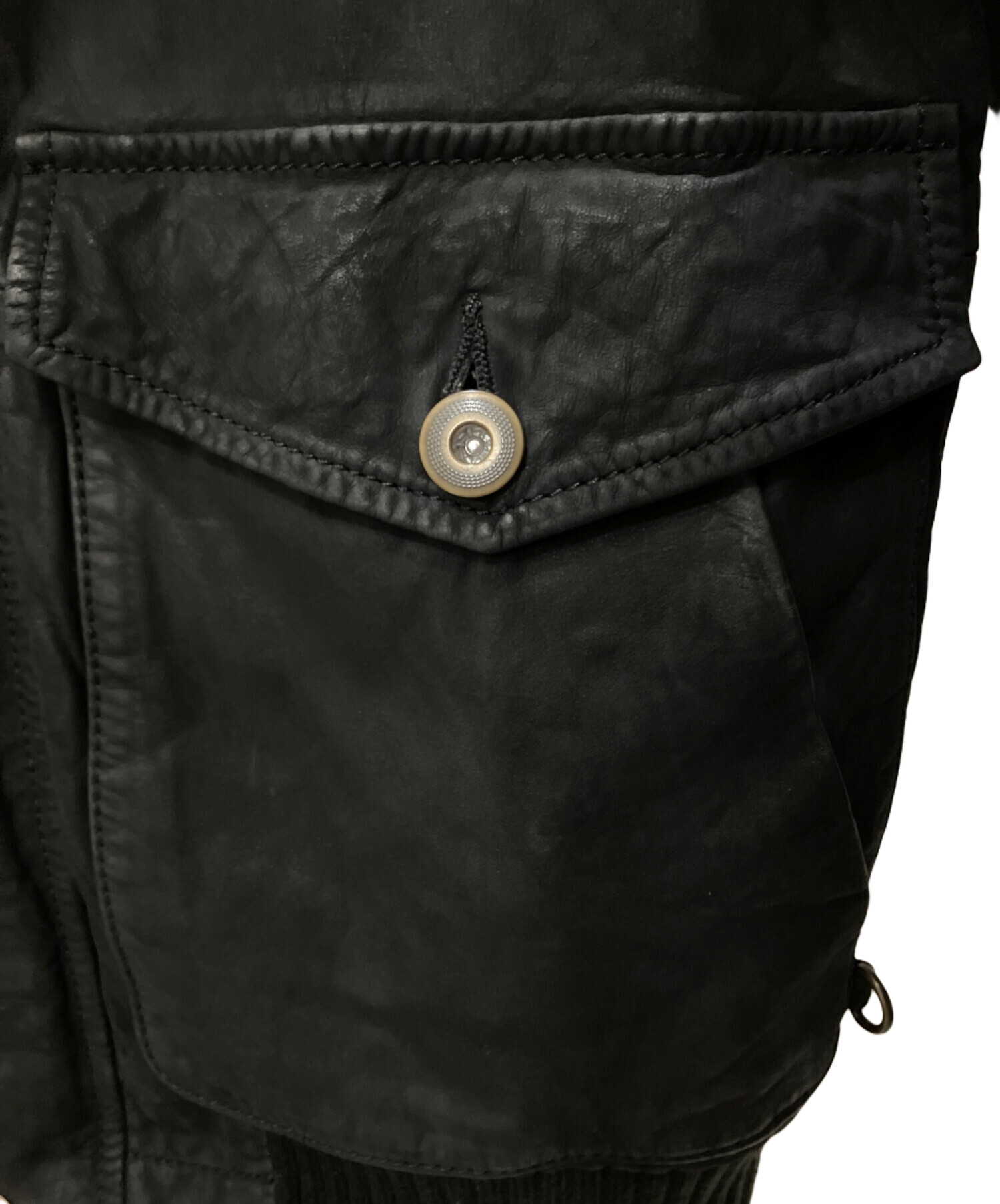 ティンバーランド ブラックレザージャケット　Mサイズ 中古・古着通販】Timberland (ティンバーランド) レザージャケット