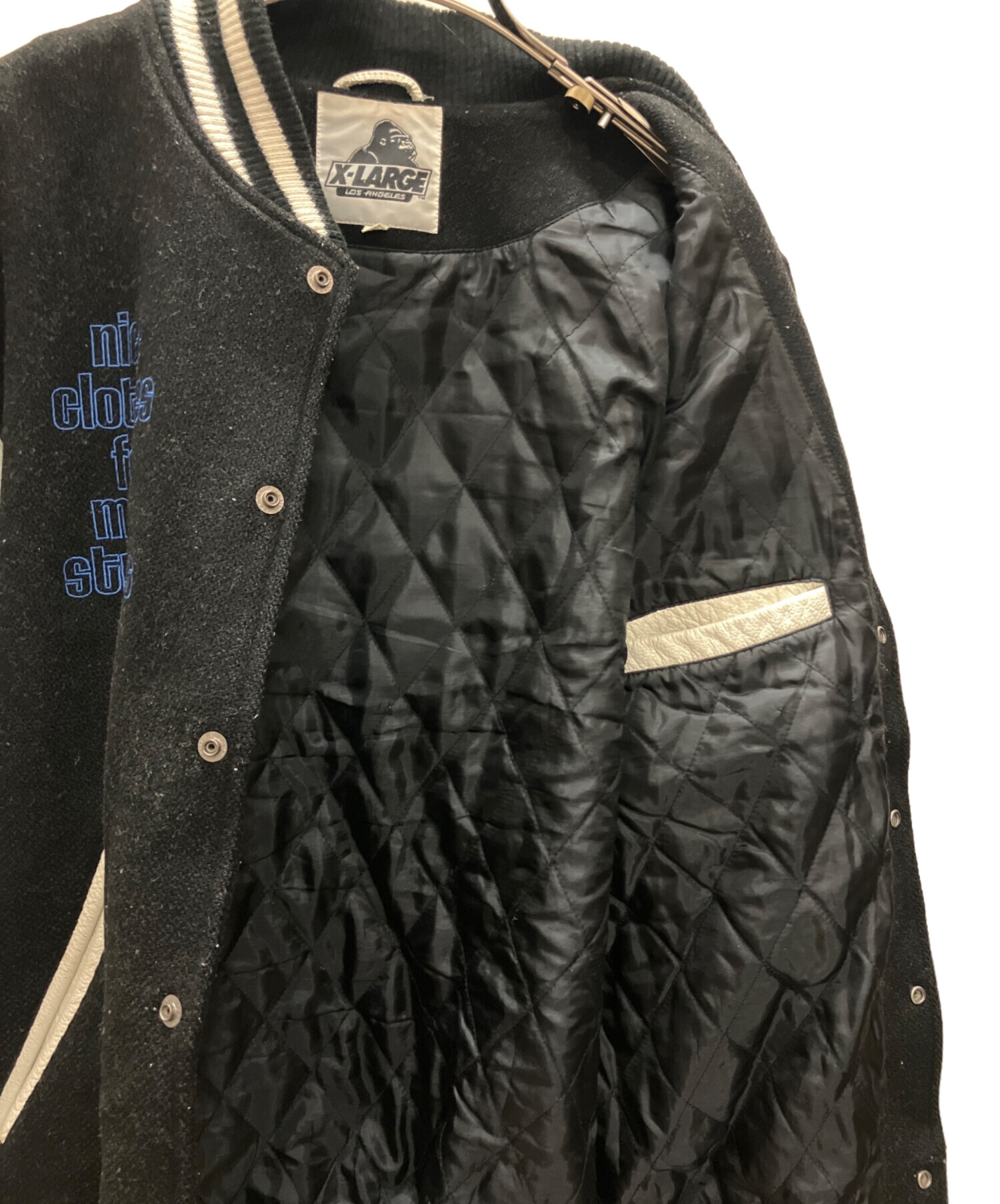 中古・古着通販】X-LARGE (エクストララージ) スタジャン ブラック