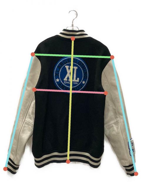 中古・古着通販】X-LARGE (エクストララージ) スタジャン ブラック