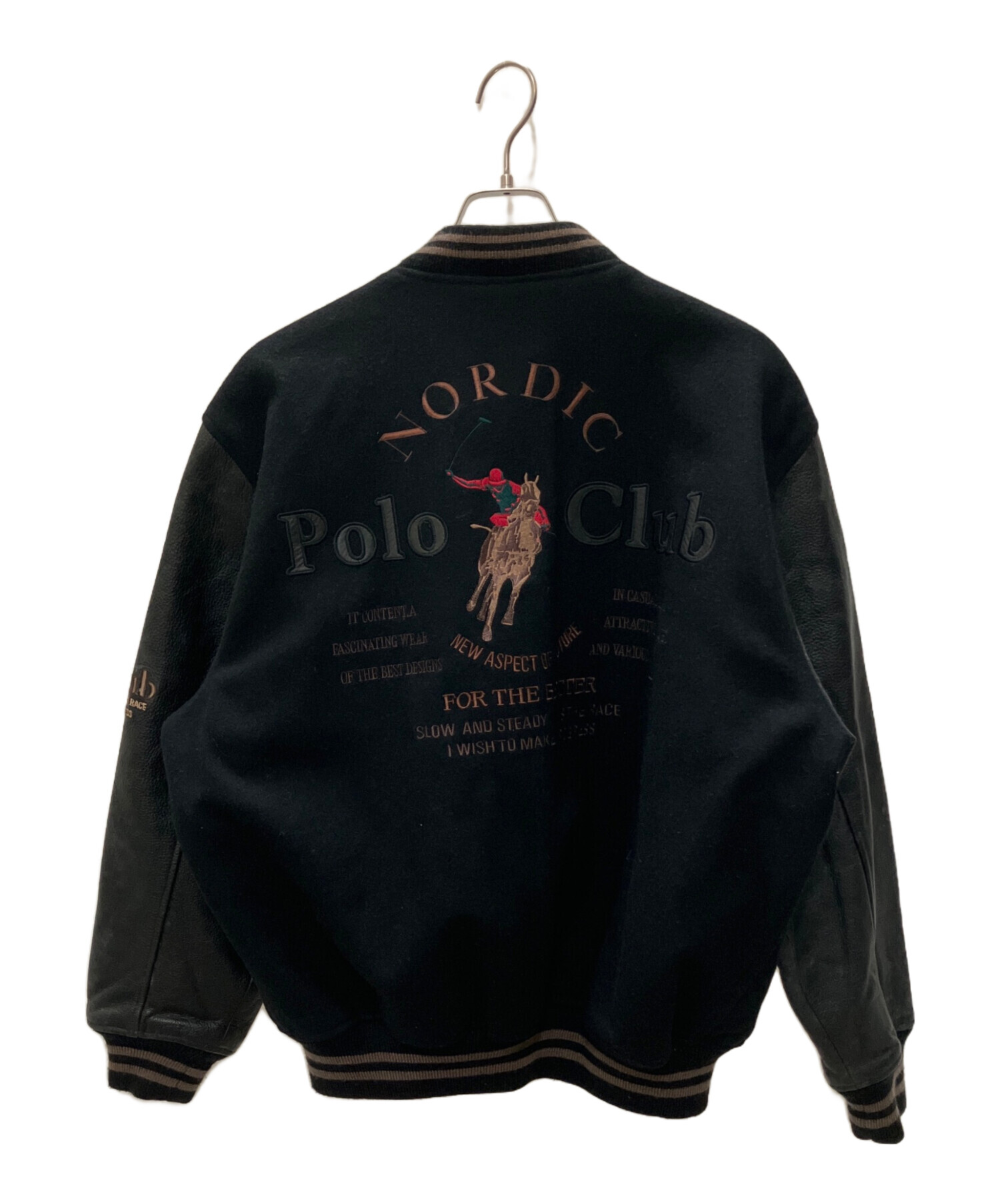 中古・古着通販】POLO CLUB (ポロクラブ) スタジャン ブラック サイズ