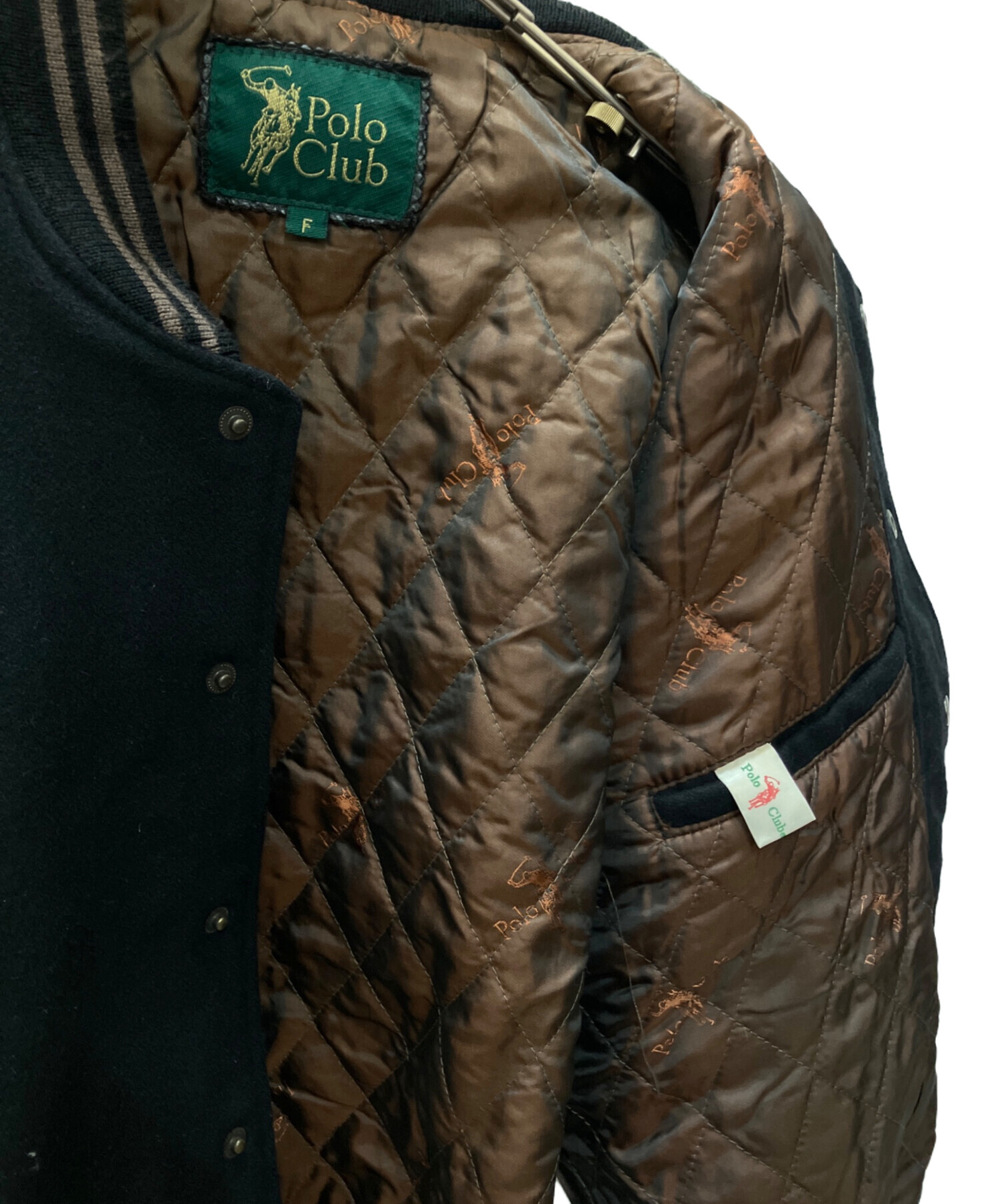 中古・古着通販】POLO CLUB (ポロクラブ) スタジャン ブラック サイズ