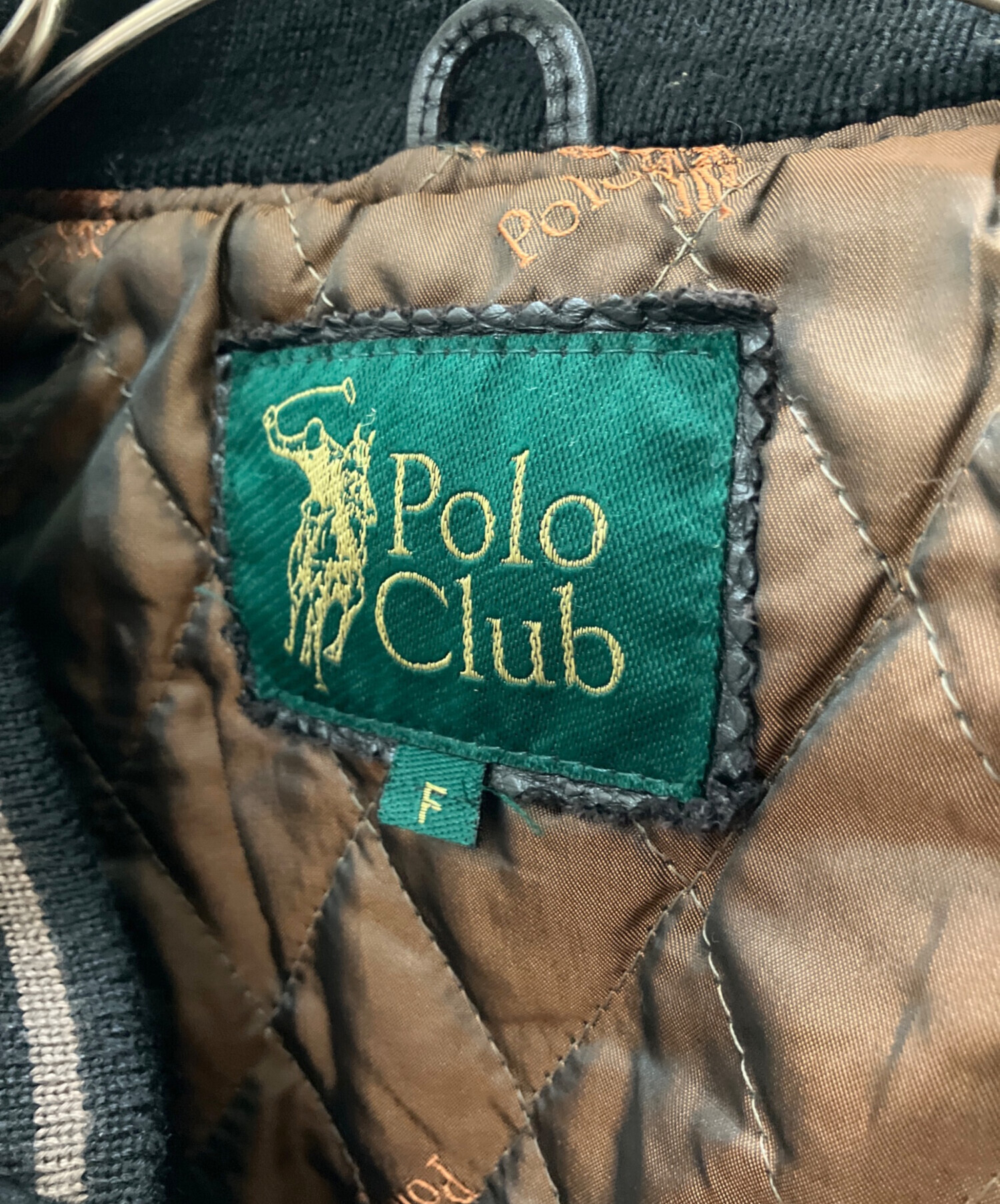 中古・古着通販】POLO CLUB (ポロクラブ) スタジャン ブラック サイズ