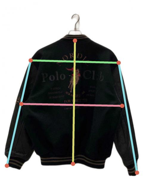 中古・古着通販】POLO CLUB (ポロクラブ) スタジャン ブラック サイズ