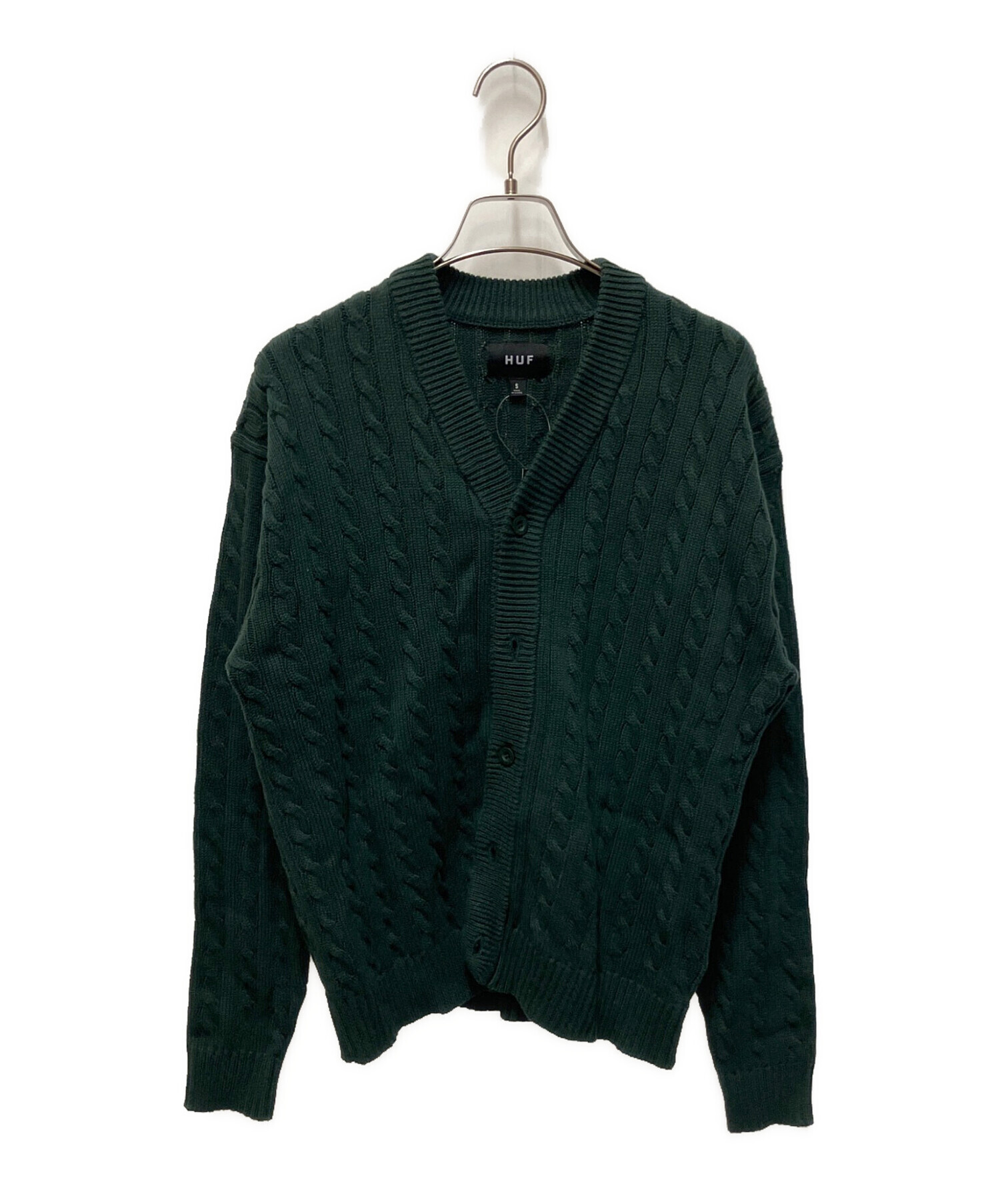 中古・古着通販】HUF (ハフ) 厚手カーディガン TT JACQUARD CARDIGAN 