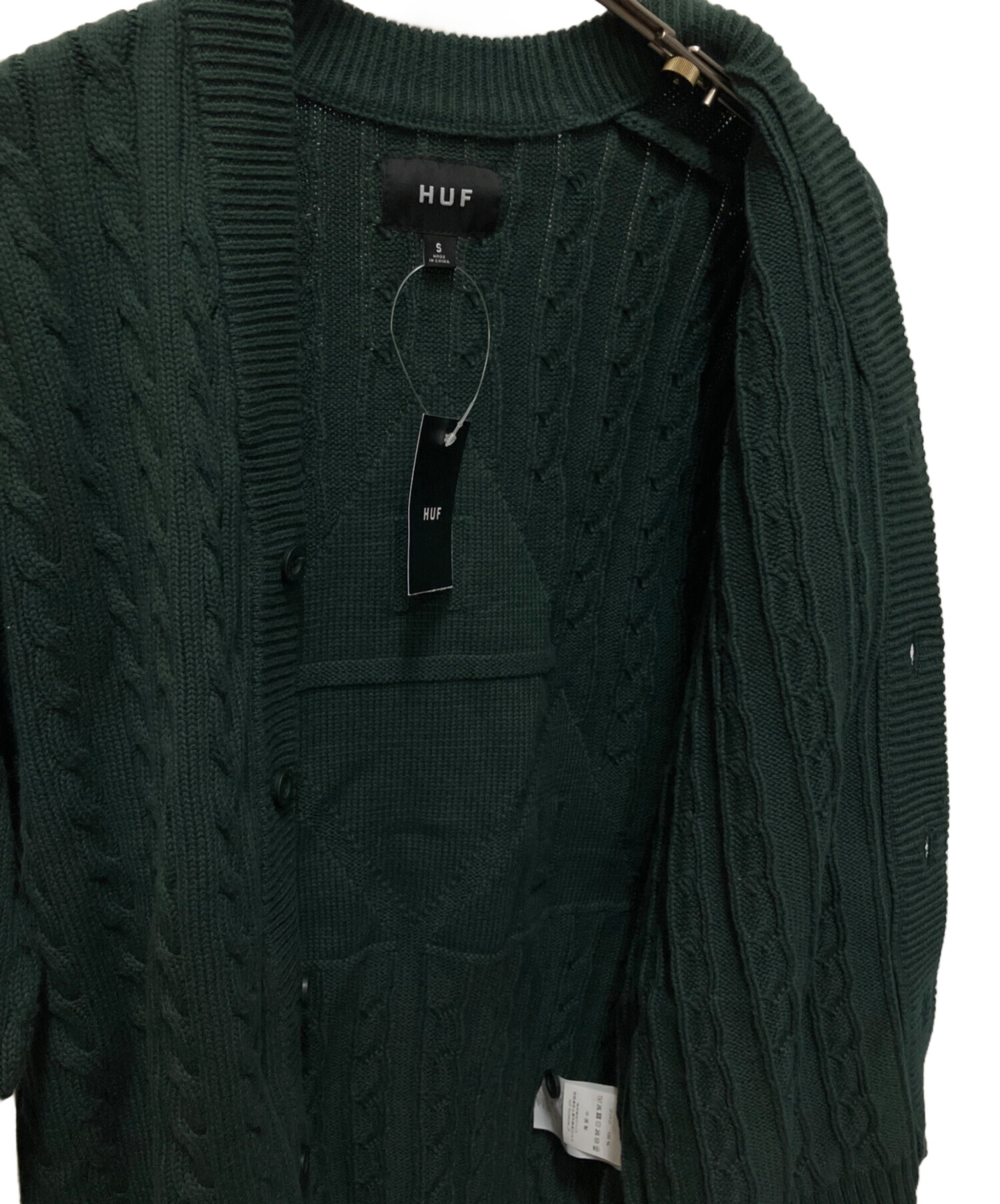 中古・古着通販】HUF (ハフ) 厚手カーディガン TT JACQUARD CARDIGAN 
