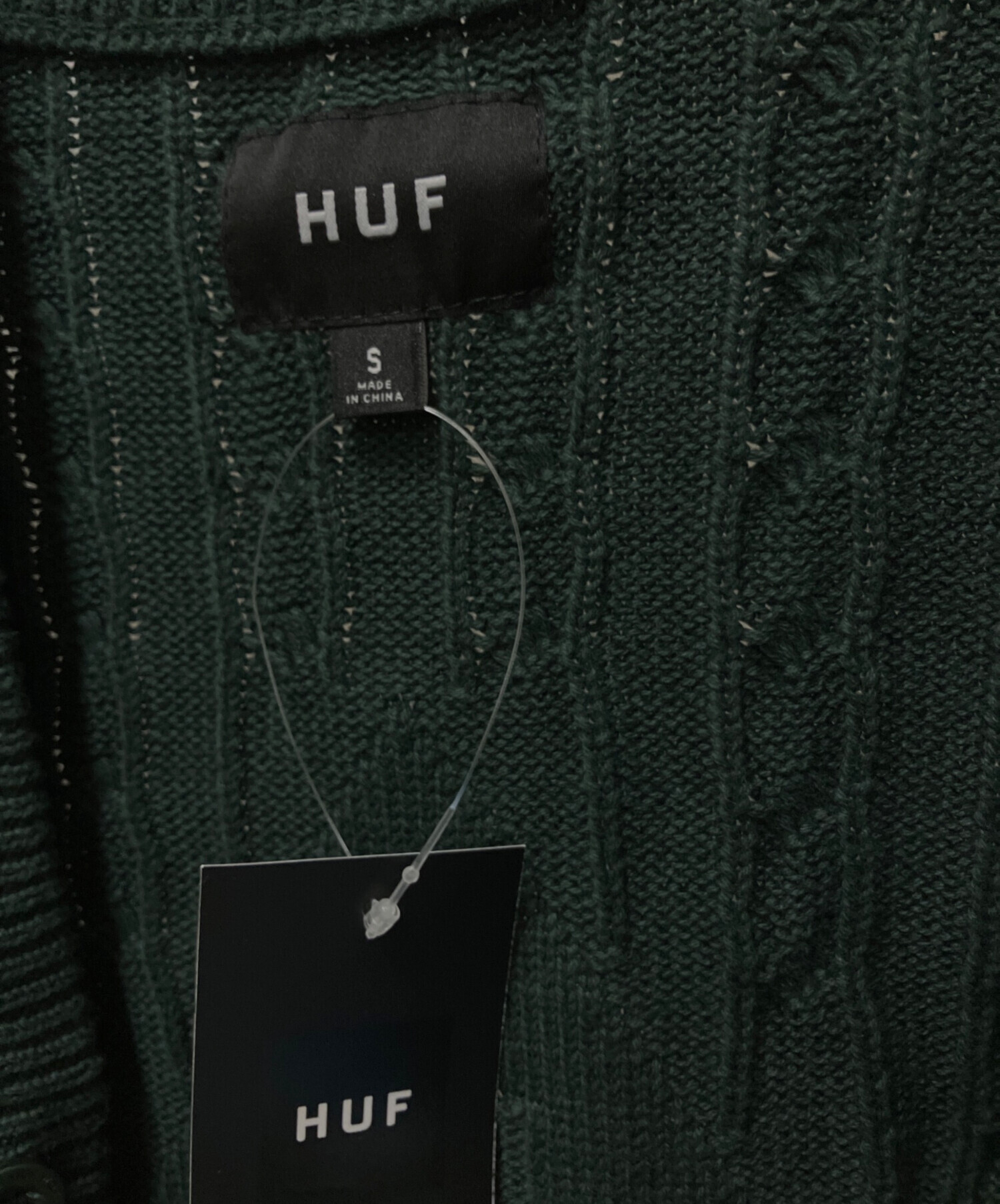 中古・古着通販】HUF (ハフ) 厚手カーディガン TT JACQUARD CARDIGAN 
