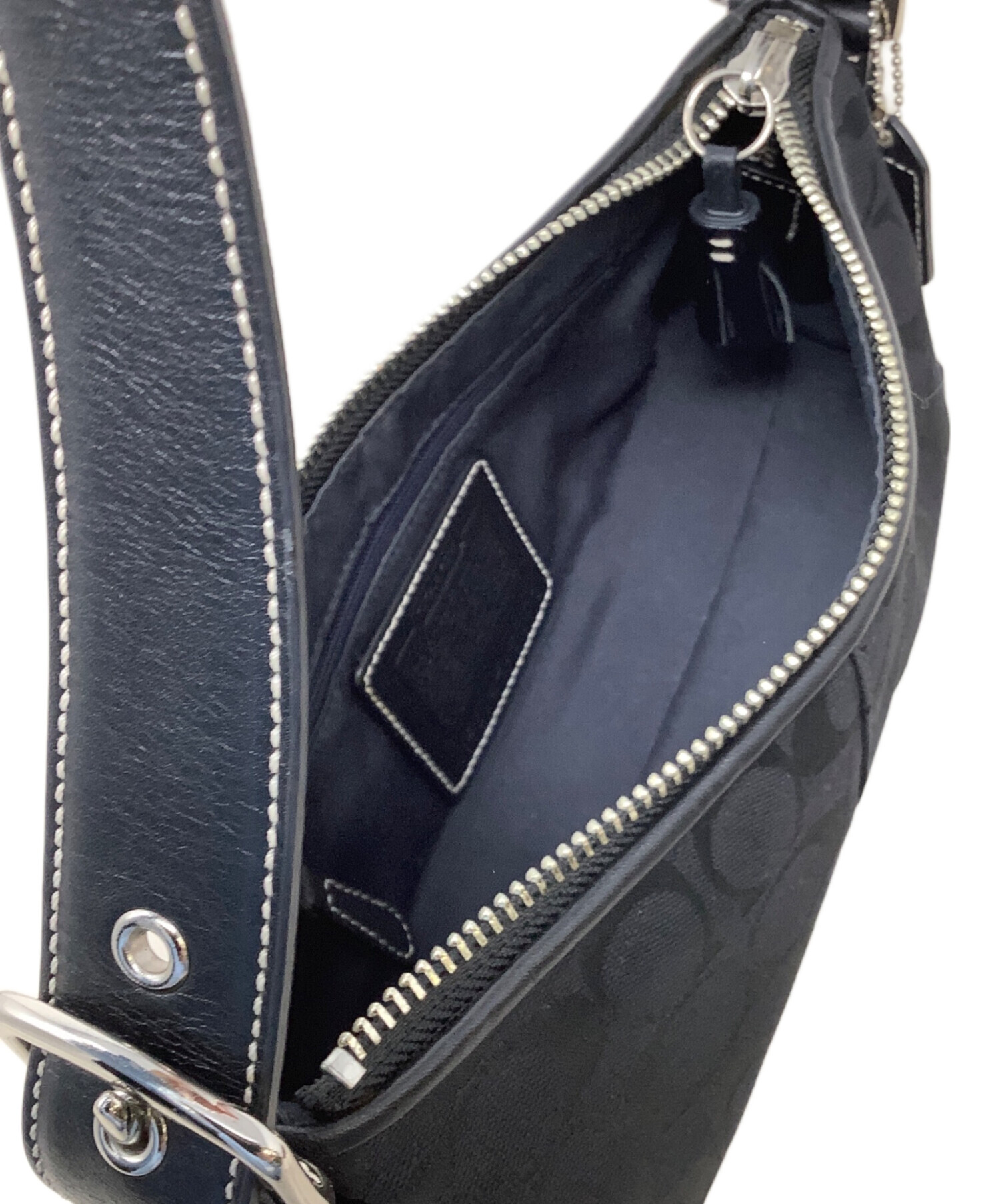 中古・古着通販】COACH (コーチ) ワンショルダーバッグ ブラック