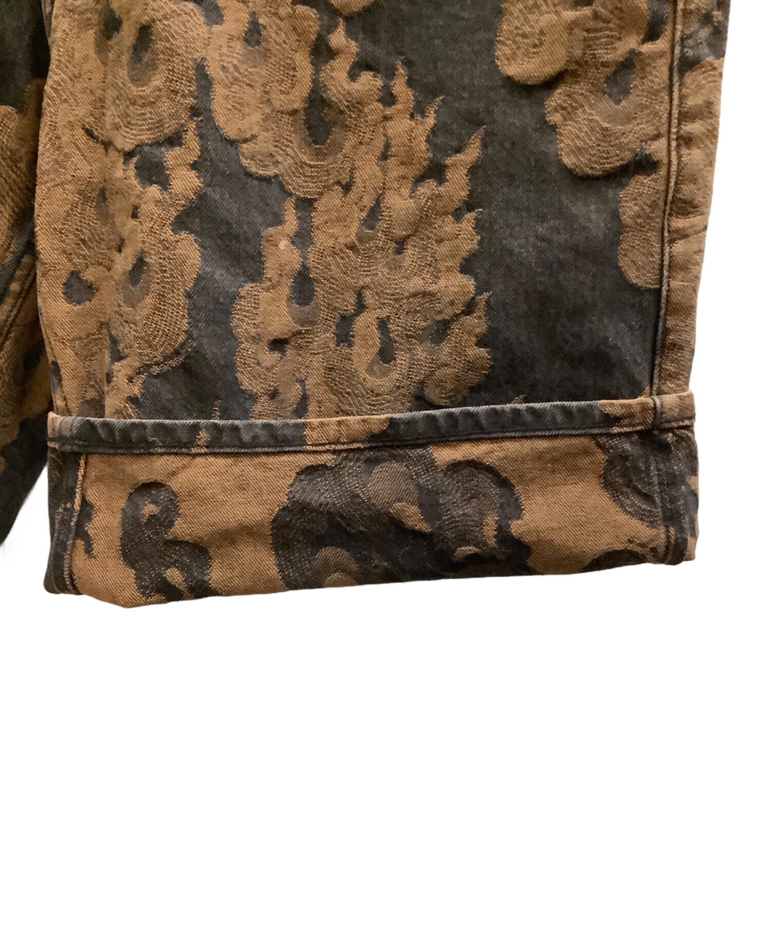 中古・古着通販】SUPREME (シュプリーム) Flames jacquard baggy denim