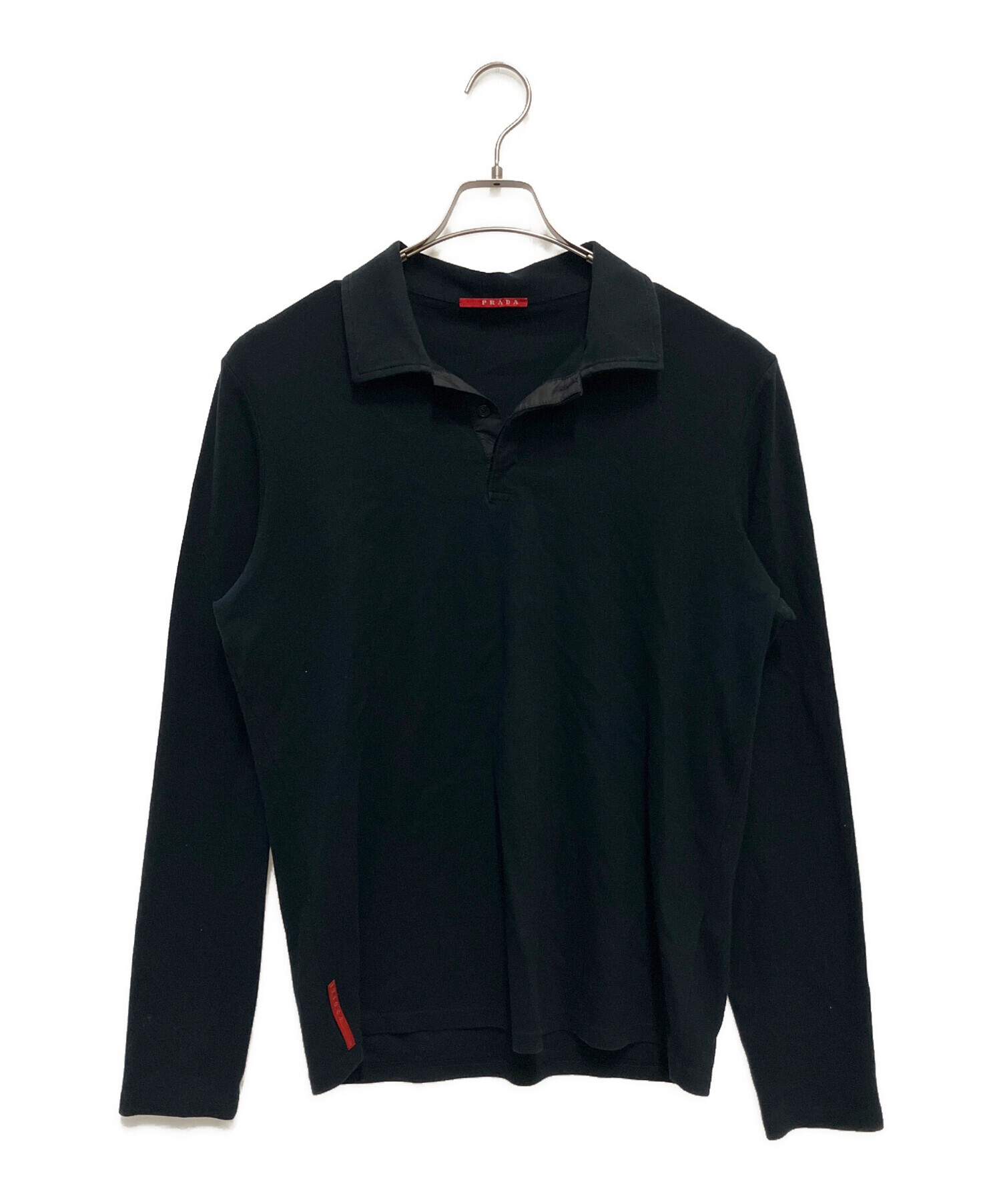 中古・古着通販】PRADA (プラダ) 長袖ポロシャツ ネイビー サイズ:SIZE