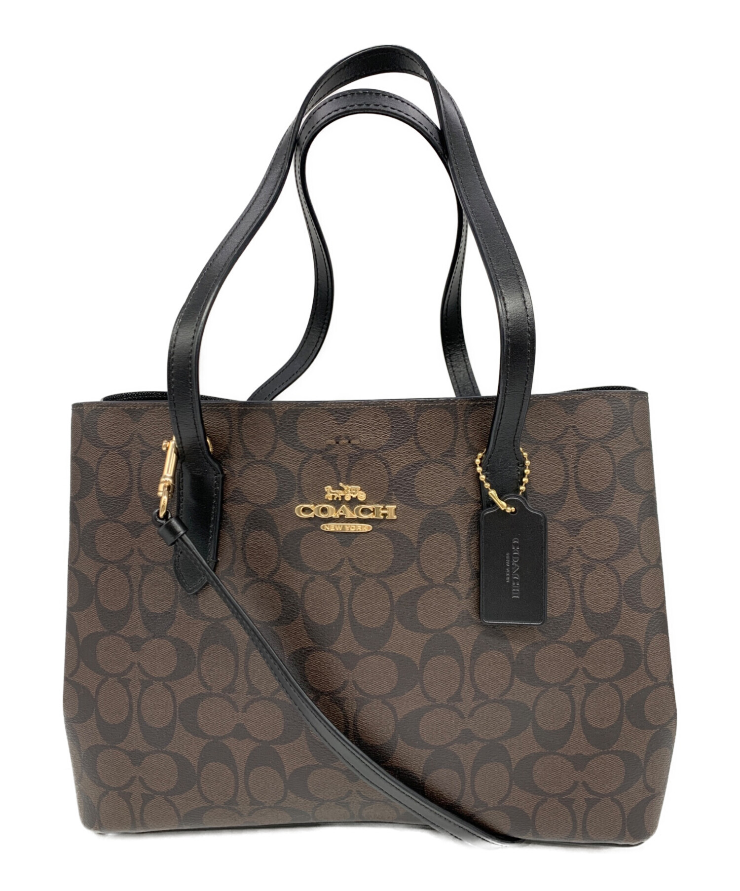 中古・古着通販】COACH (コーチ) アベニュー キャリーオール ブラウン 中古・古着通販】COACH (コーチ) アベニュー キャリーオール ブラウン