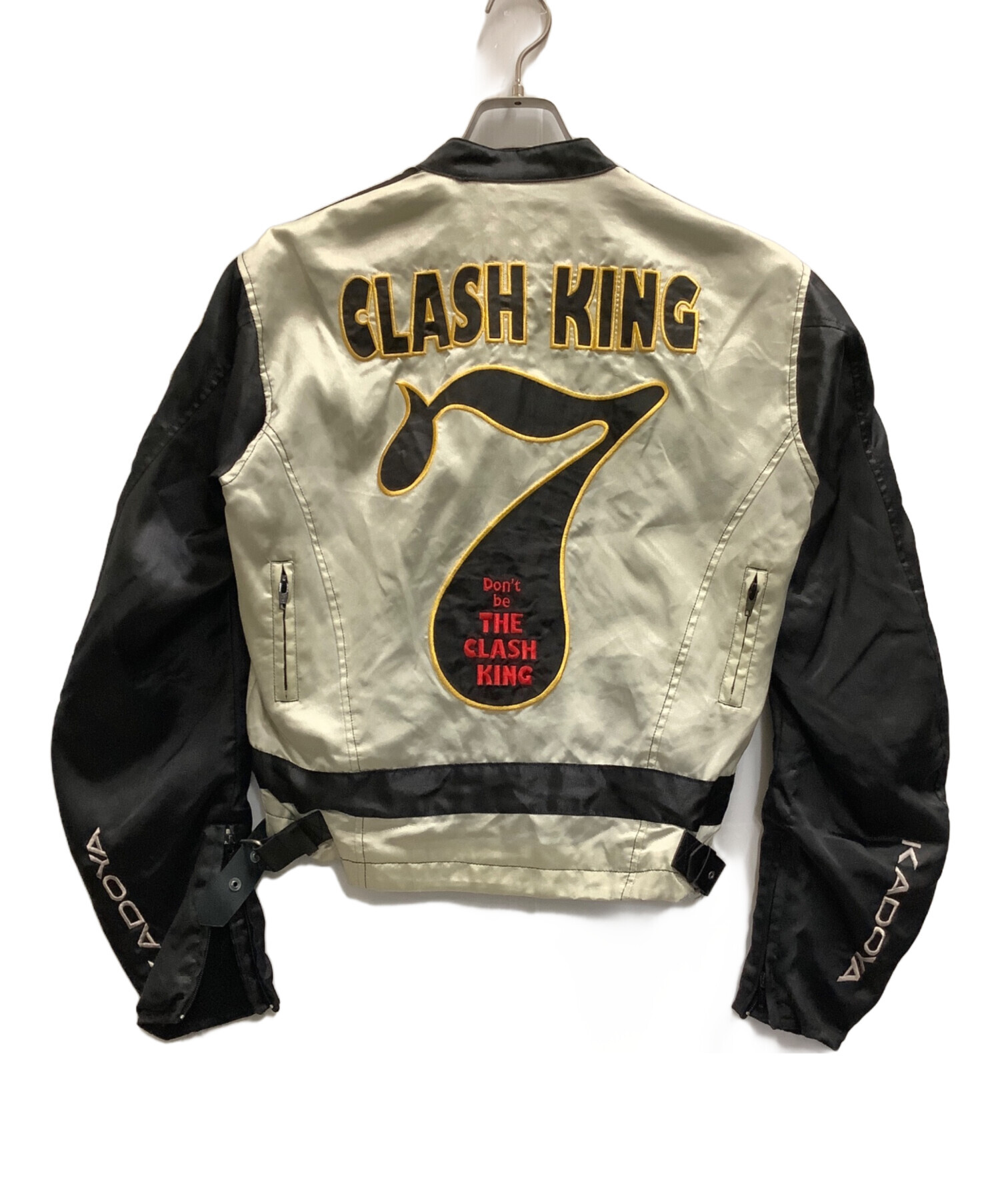 中古・古着通販】KADOYA (カドヤ) バイクジャケット ベージュ×ブラック 