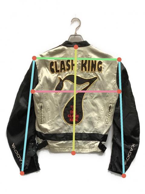 中古・古着通販】KADOYA (カドヤ) バイクジャケット ベージュ×ブラック