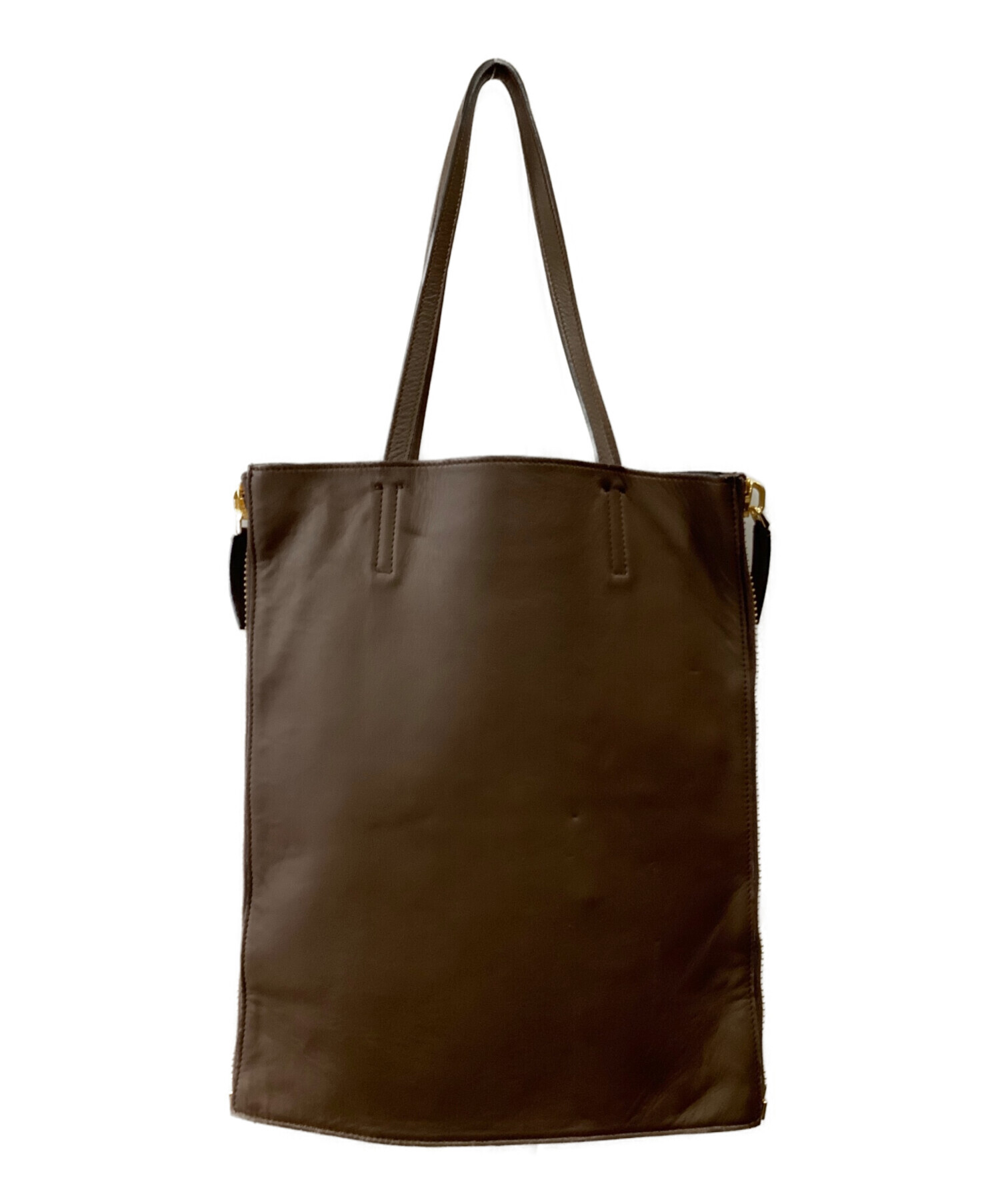 マルニ　トートバッグ　レザー 中古・古着通販】MARNI (マルニ) サイドジップレザートートバッグ
