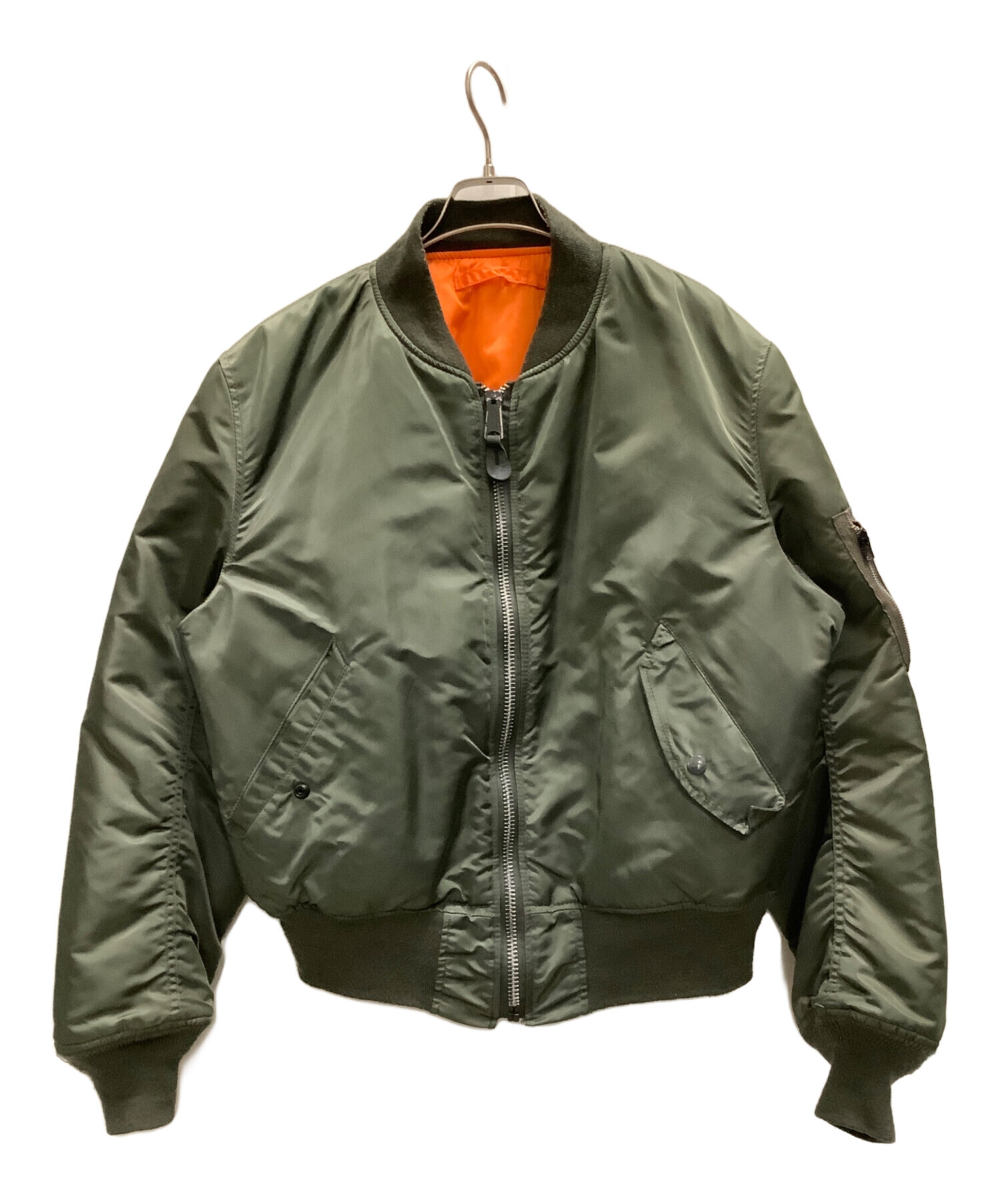中古・古着通販】ALPHA (アルファ) MA-1フライトジャケット グリーン